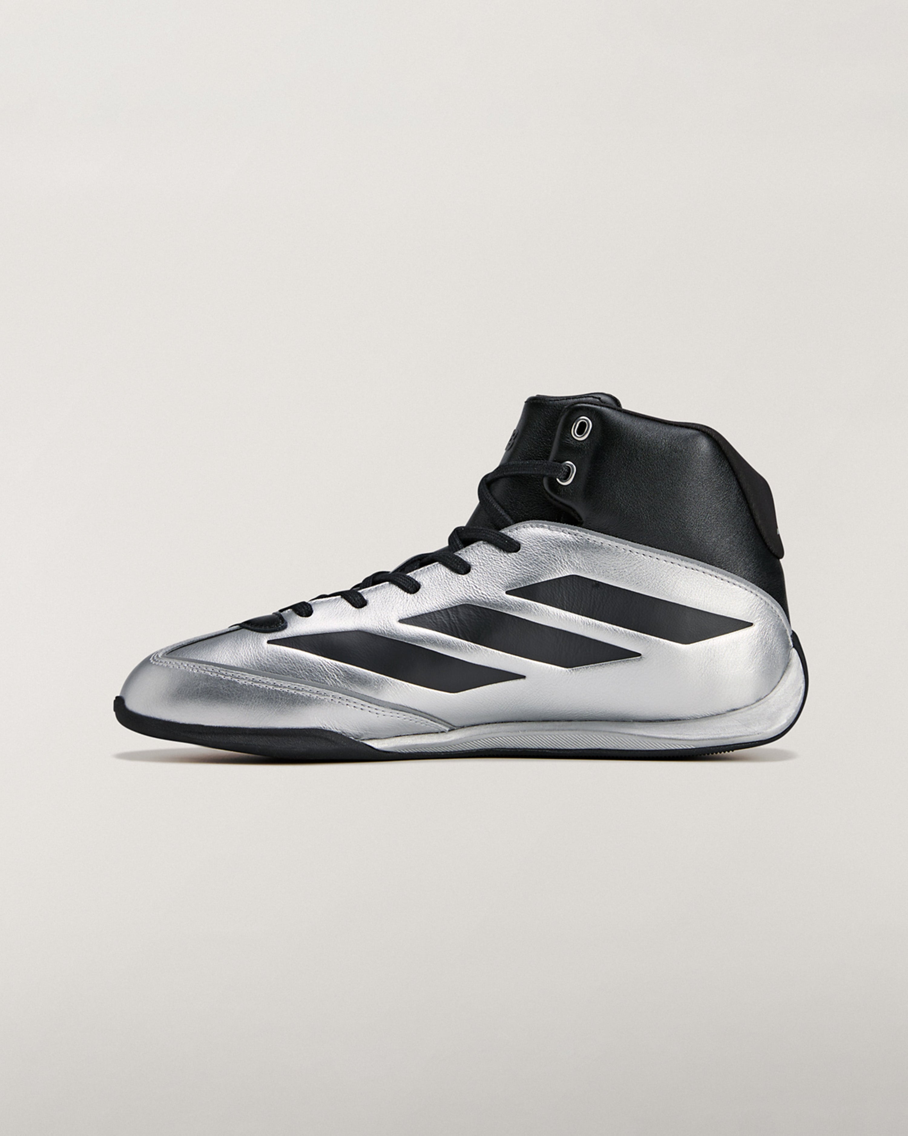 Y-3 Feroza High Shoes Black — close-up design detail showing Mercedes-AMG PETRONAS F1 styling and product details | Dash Racegear