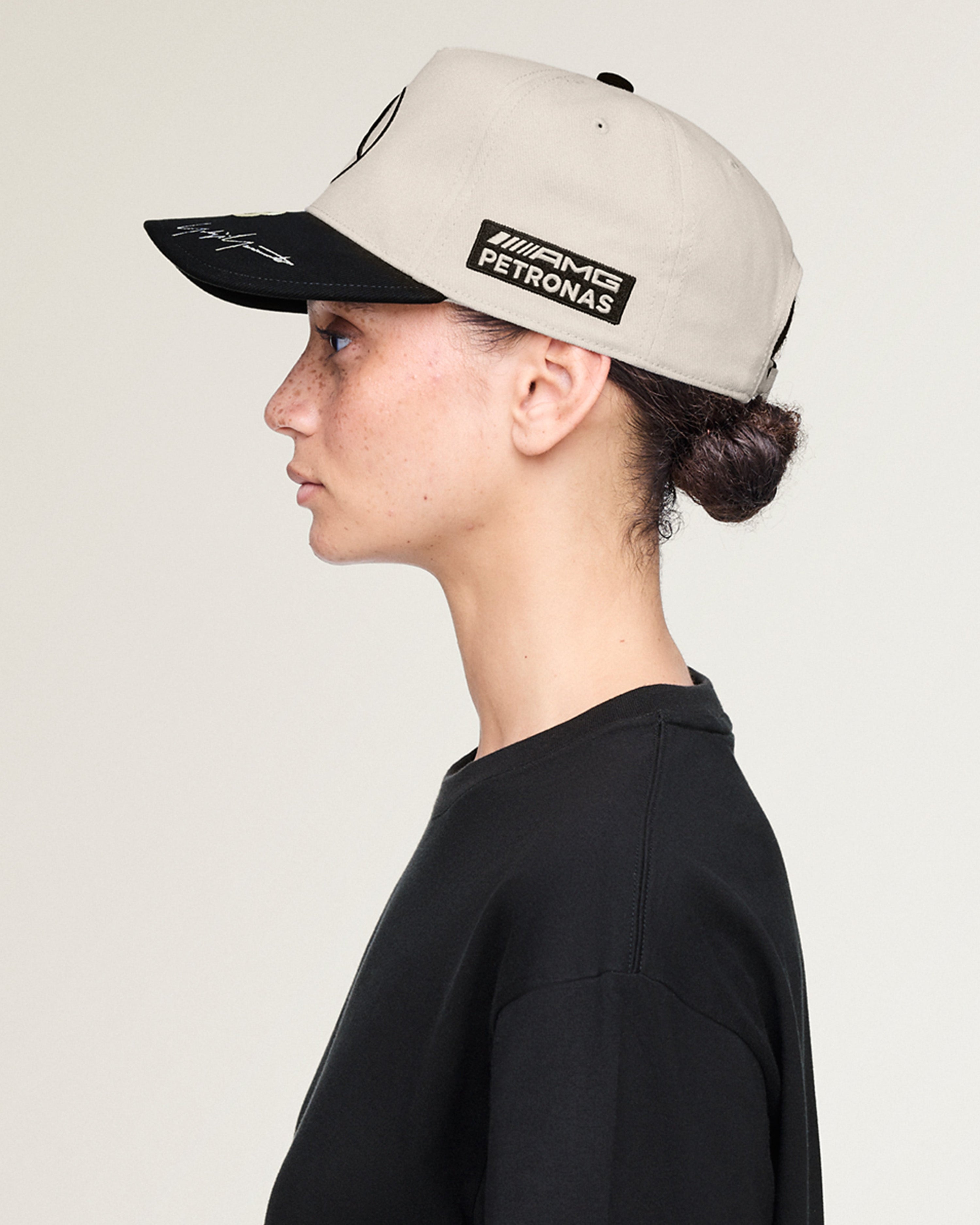 Y-3 Race Cap Grey — additional product detail showing Mercedes-AMG PETRONAS F1 styling and product details | Dash Racegear
