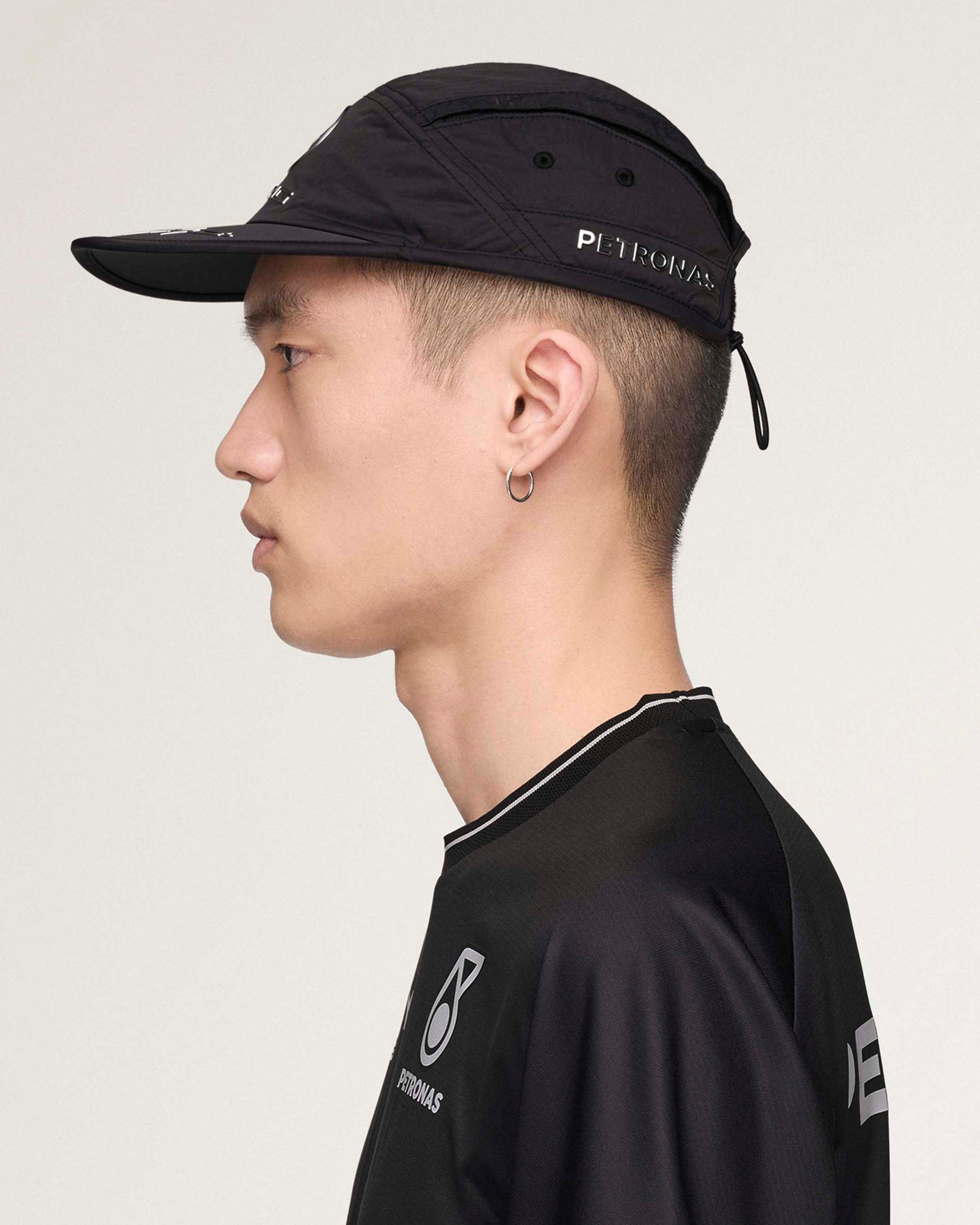 Y-3 Run Cap Black — additional product detail showing Mercedes-AMG PETRONAS F1 styling and product details | Dash Racegear