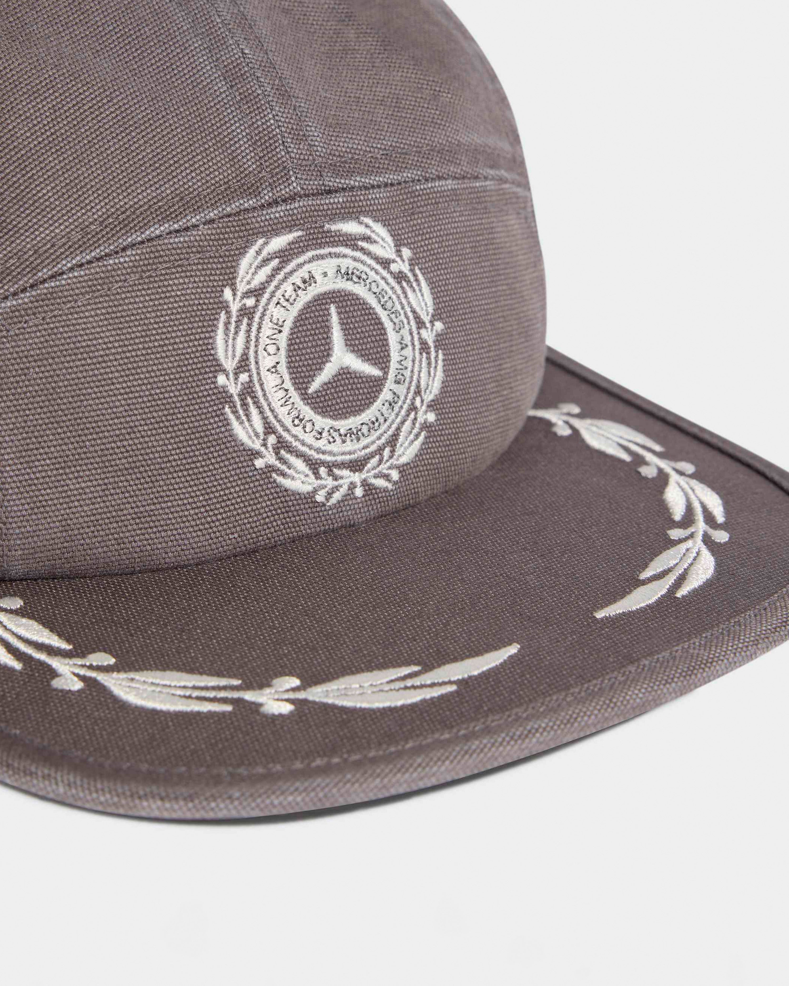 Silver Arrows 5 Panel Cap Grey — additional product detail showing Mercedes-AMG PETRONAS F1 styling and product details | Dash Racegear