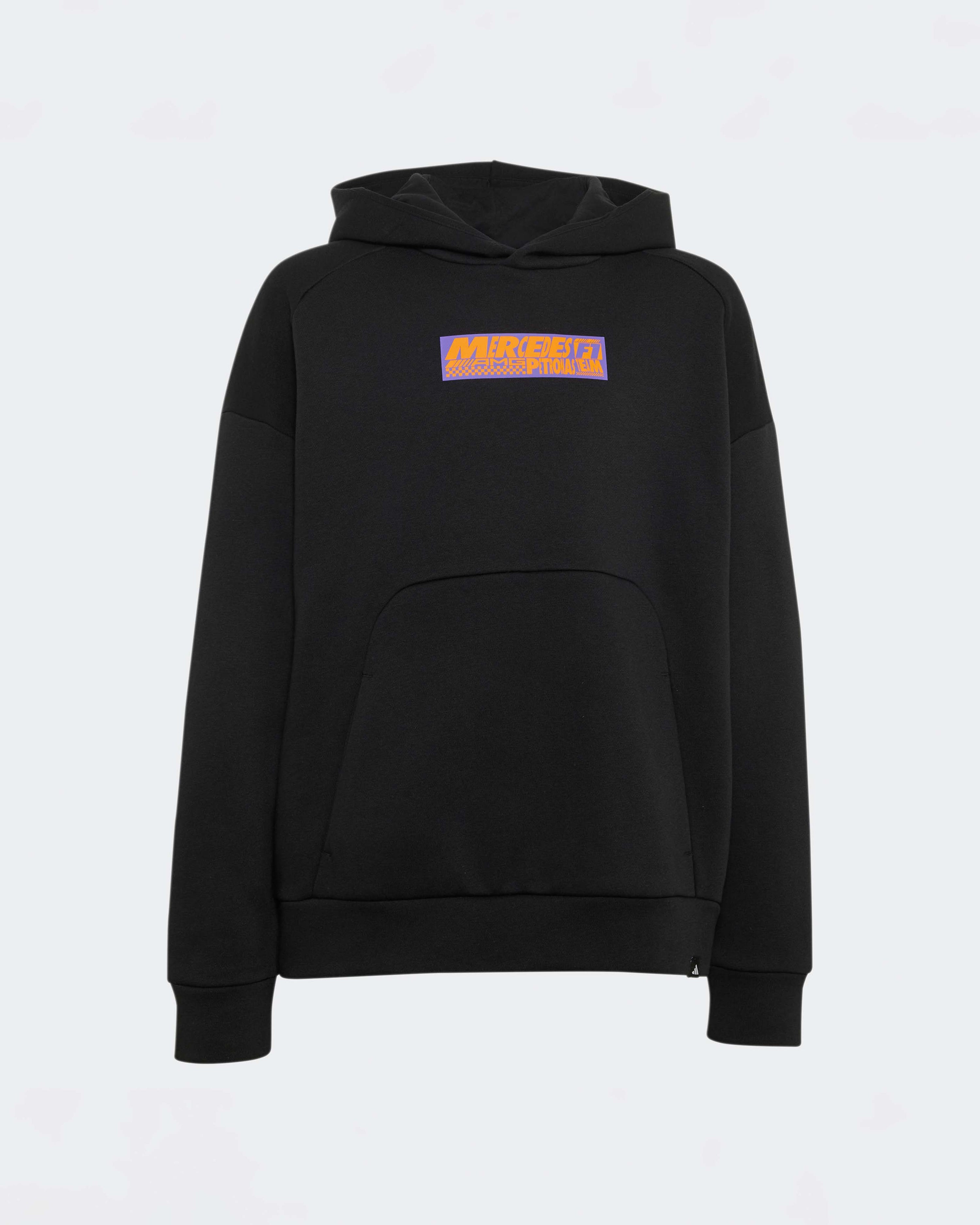 Kids Lights On Hoody Black — primary product view showing Mercedes-AMG PETRONAS F1 styling and product details | Dash Racegear