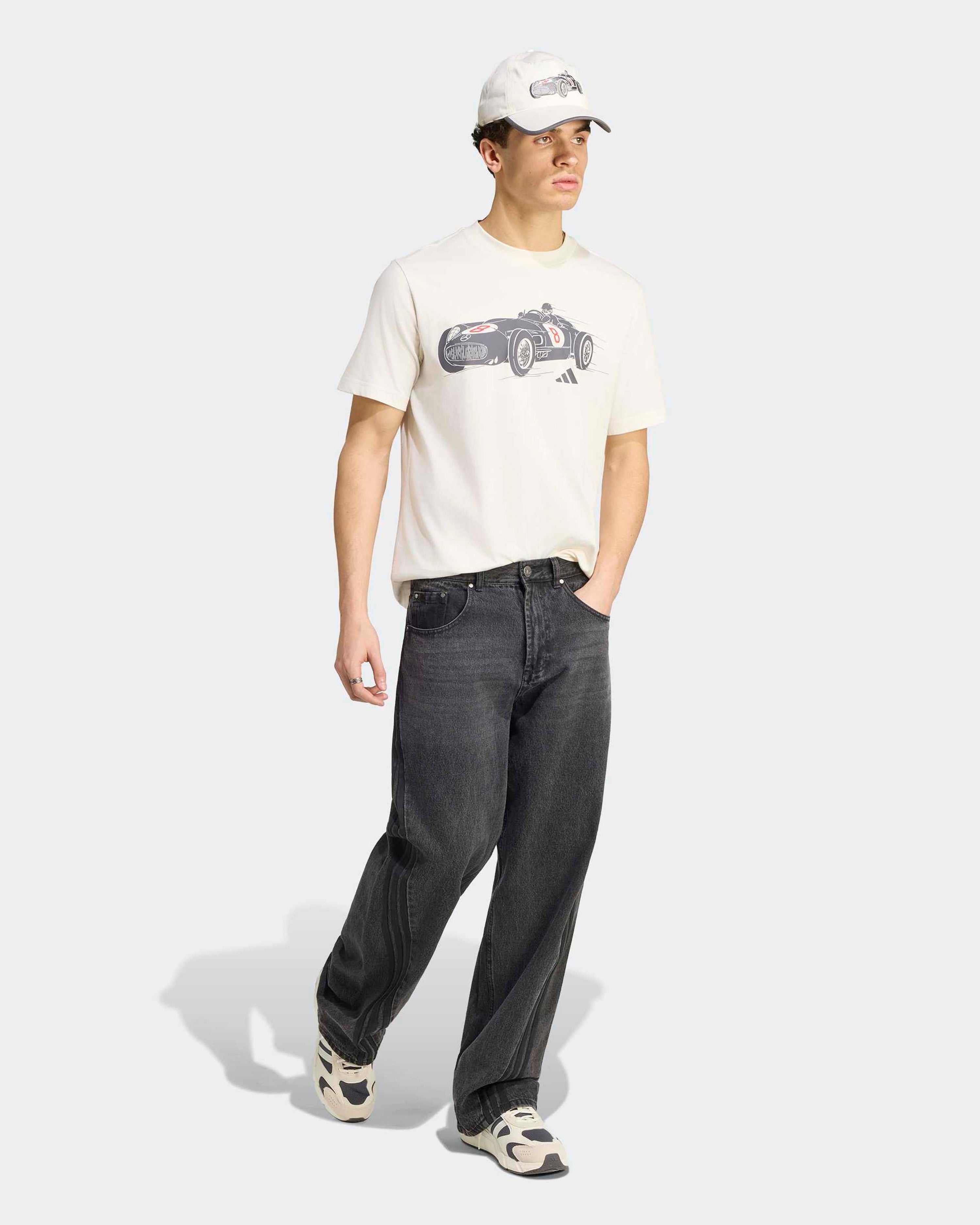 Mens Silver Arrows Graphic T-shirt Off White — additional product detail showing Mercedes-AMG PETRONAS F1 styling and product details | Dash Racegear