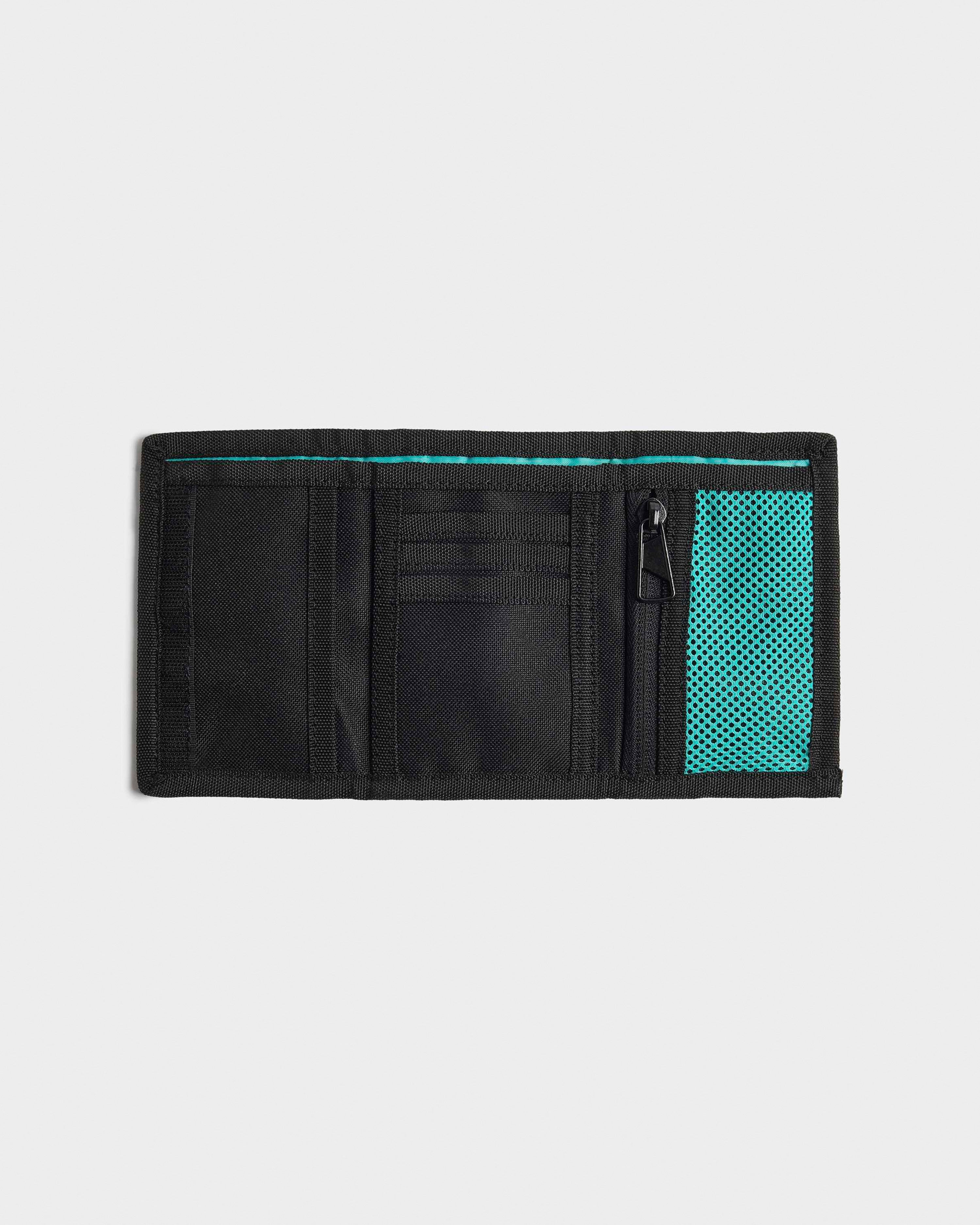 DNA Wallet Black — close-up design detail showing Mercedes-AMG PETRONAS F1 styling and product details | Dash Racegear