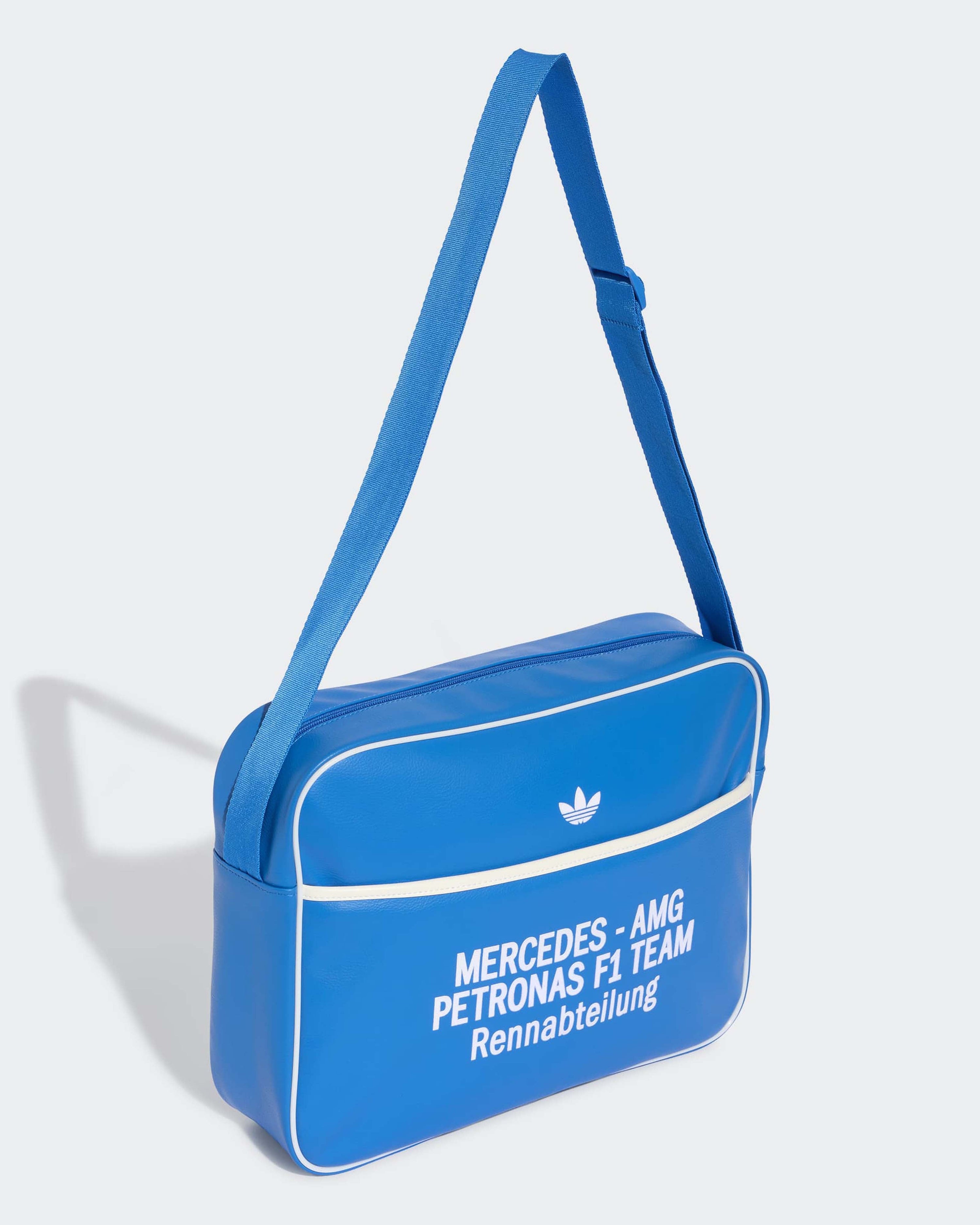 Blue Wonder Bag Blue — close-up design detail showing Mercedes-AMG PETRONAS F1 styling and product details | Dash Racegear