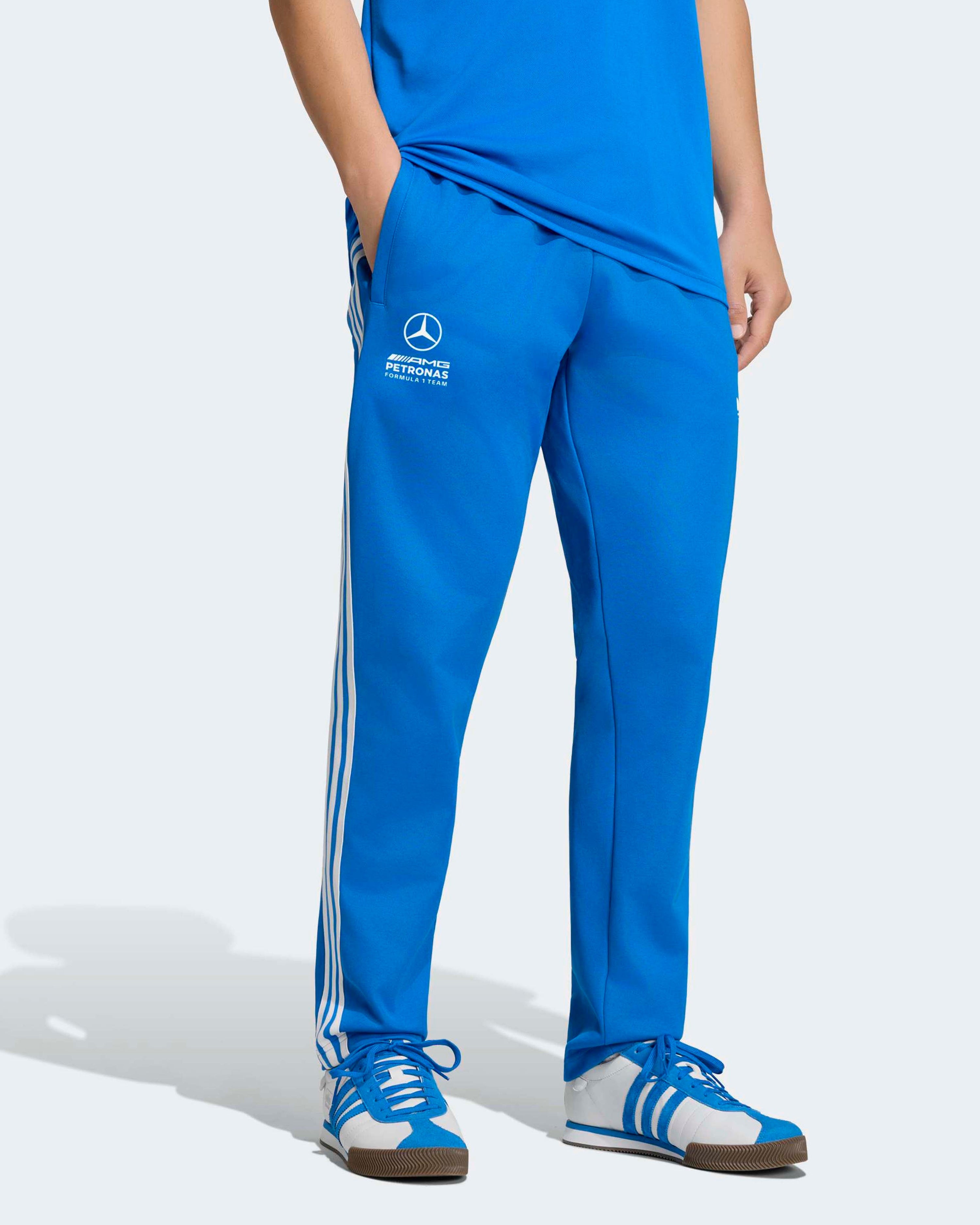 Mens Blue Wonder Track Pants Blue — primary product view showing Mercedes-AMG PETRONAS F1 styling and product details | Dash Racegear