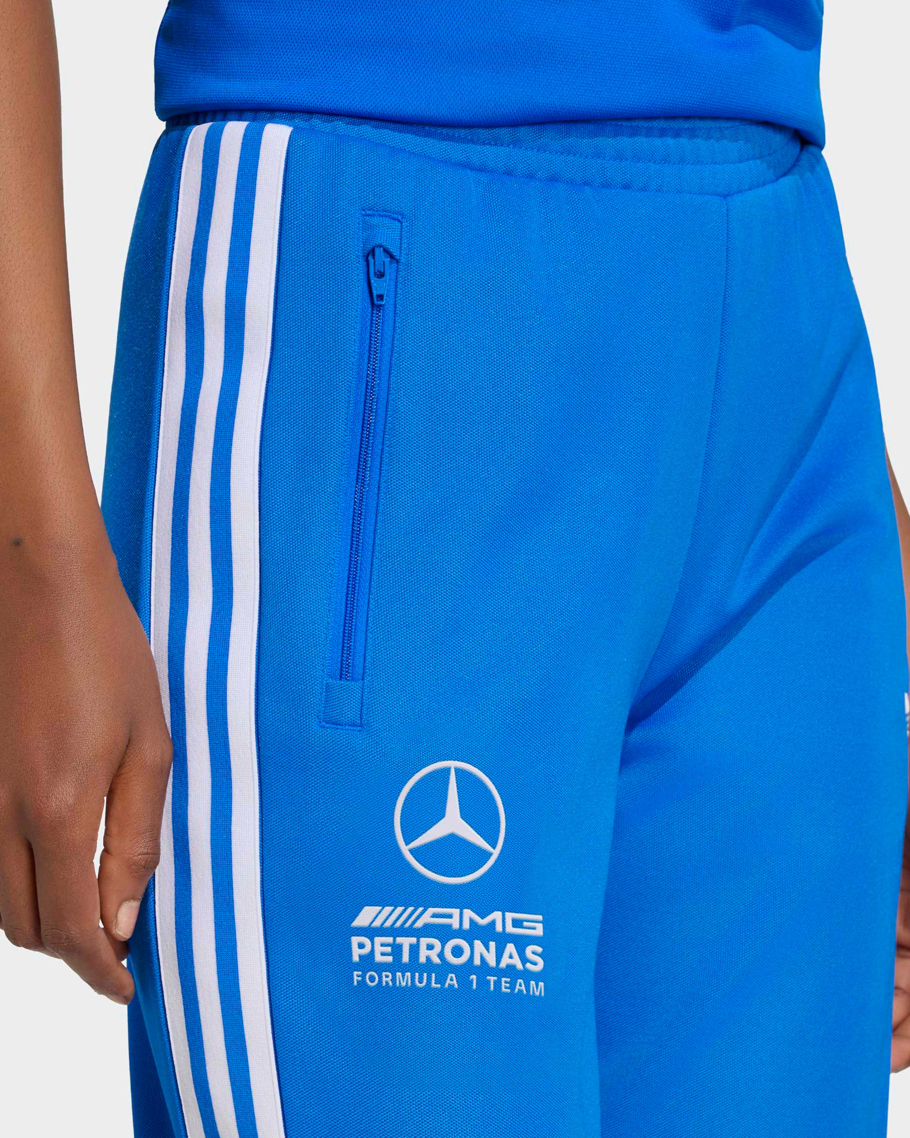 Womens Blue Wonder Track Pants Blue — additional product detail showing Mercedes-AMG PETRONAS F1 styling and product details | Dash Racegear