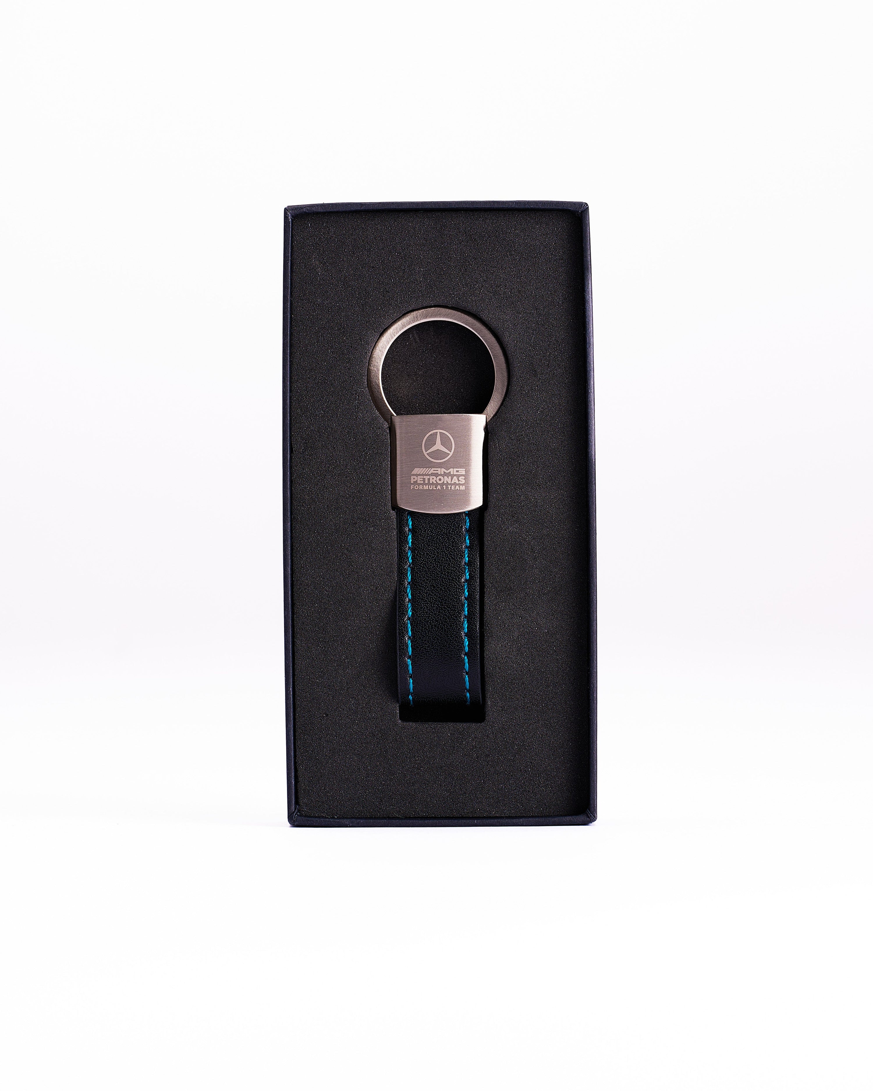 Leather Loop Keyring — primary product view showing Mercedes-AMG PETRONAS F1 styling and product details | Dash Racegear