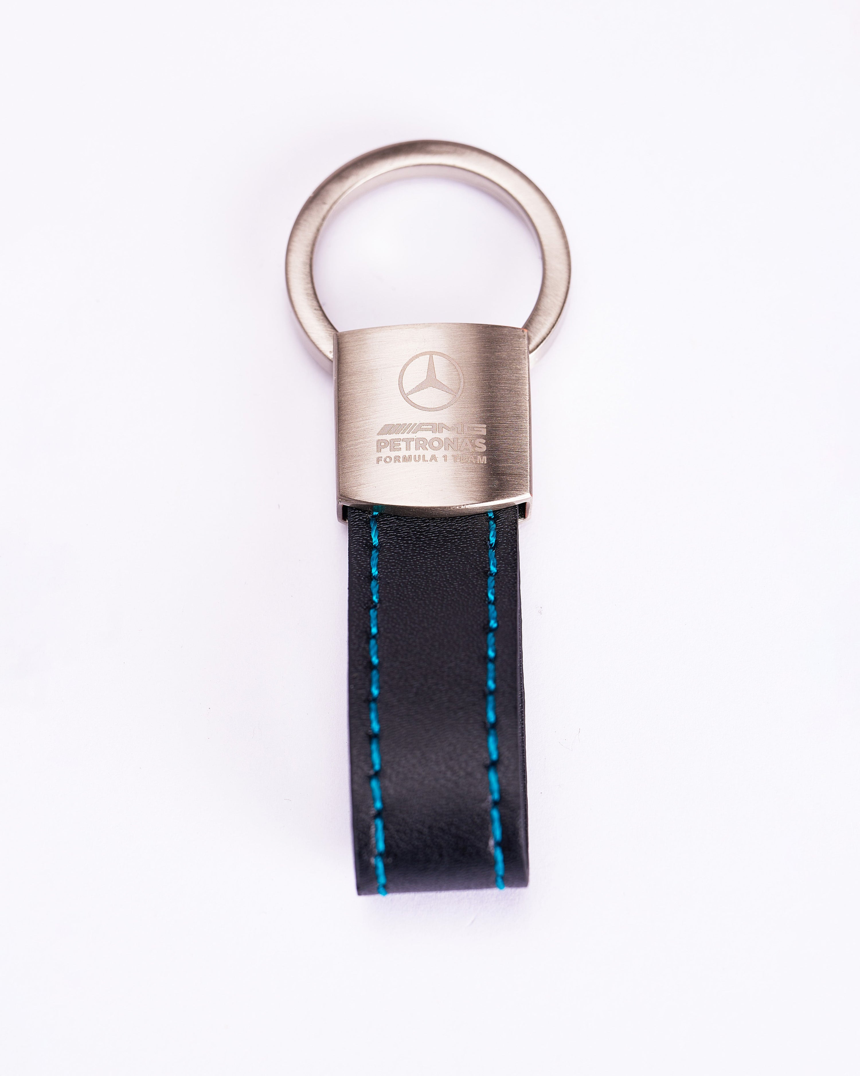 Leather Loop Keyring — alternate product angle showing Mercedes-AMG PETRONAS F1 styling and product details | Dash Racegear