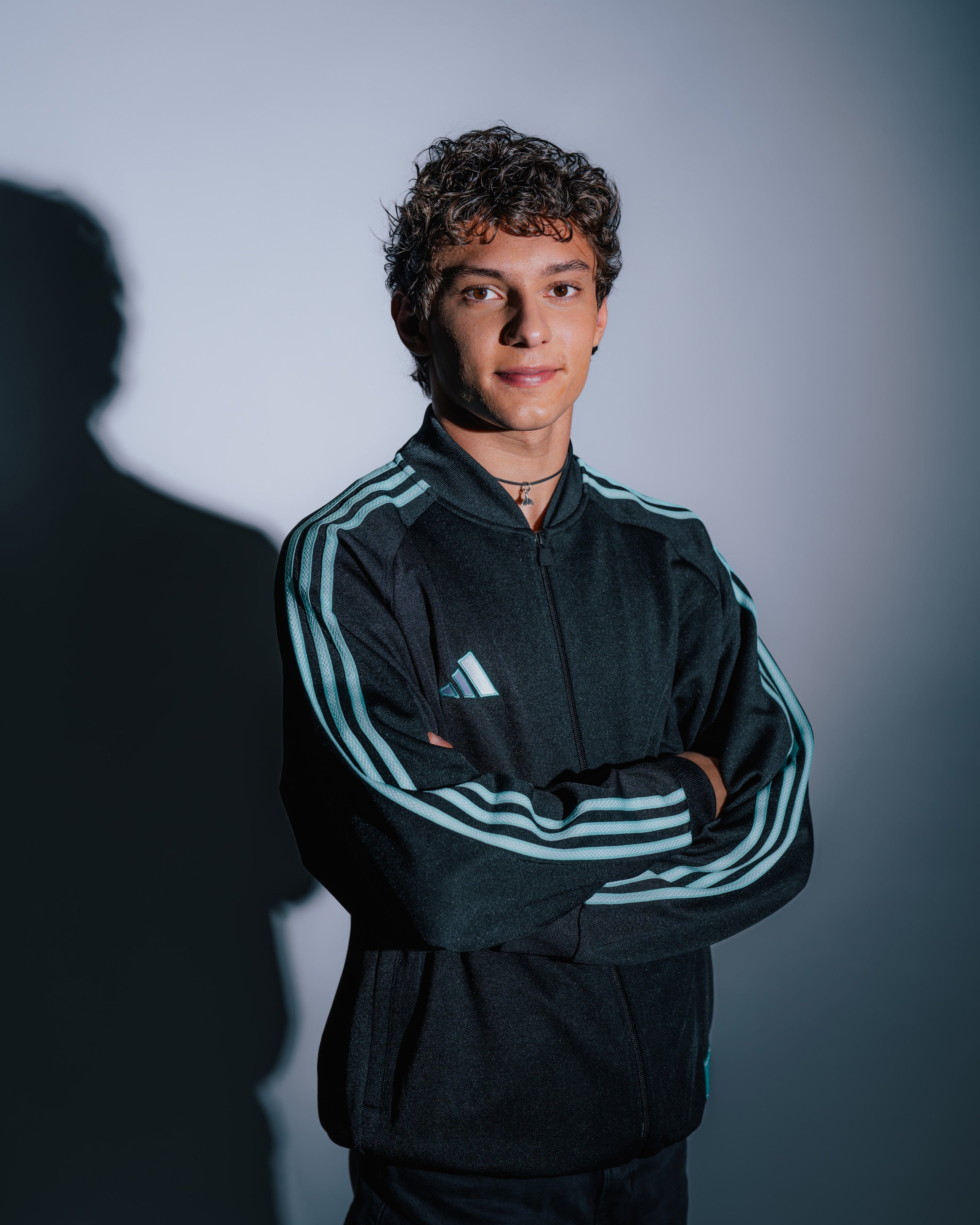 Mens Las Vegas Track Top Black/Teal — additional product detail showing Mercedes-AMG PETRONAS F1 styling and product details | Dash Racegear