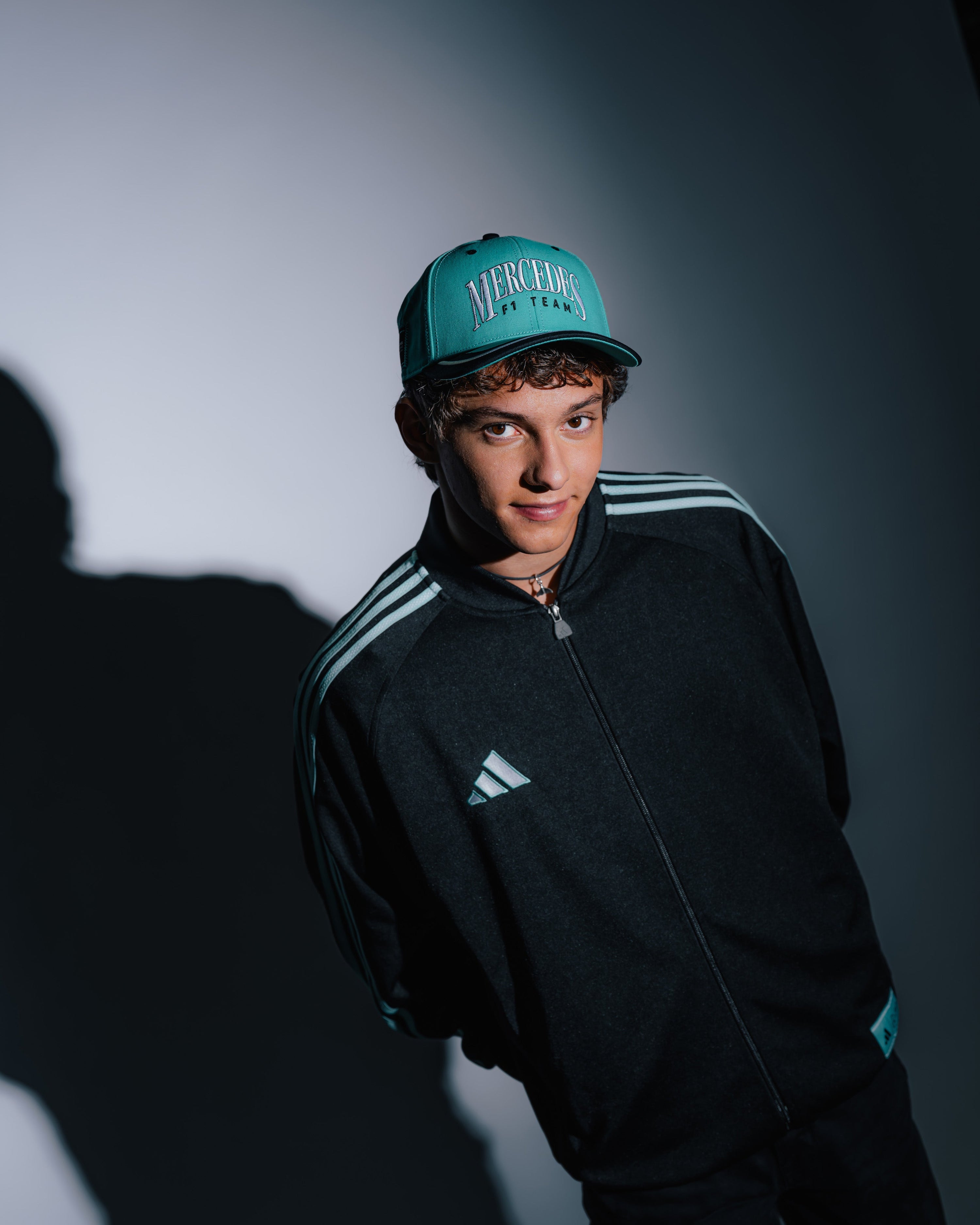 Las Vegas Snapback Cap Teal — alternate product angle showing Mercedes-AMG PETRONAS F1 styling and product details | Dash Racegear