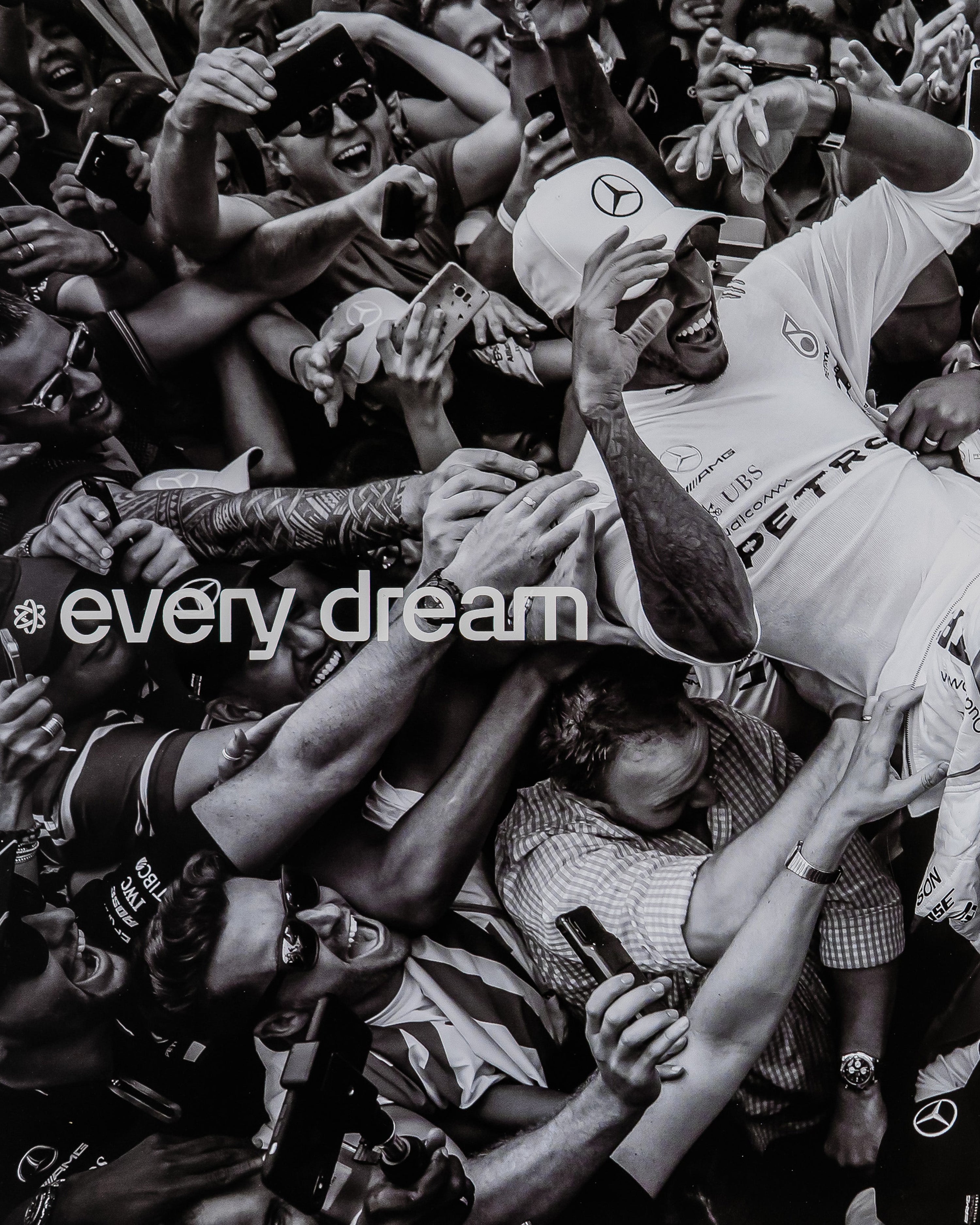 Every Dream Needs a Team Monza 2018 Poster — additional product detail showing Mercedes-AMG PETRONAS F1 styling and product details | Dash Racegear