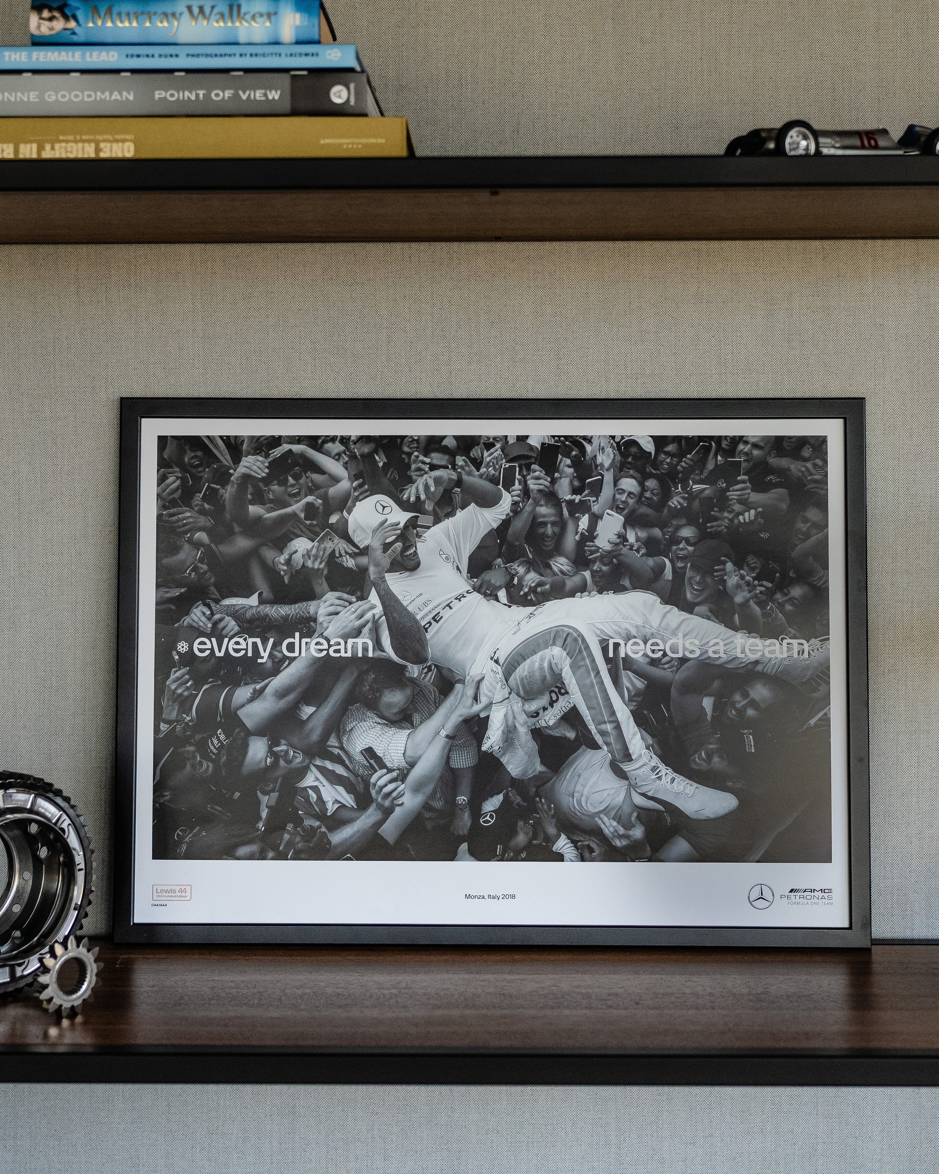 Every Dream Needs a Team Monza 2018 Poster — primary product view showing Mercedes-AMG PETRONAS F1 styling and product details | Dash Racegear