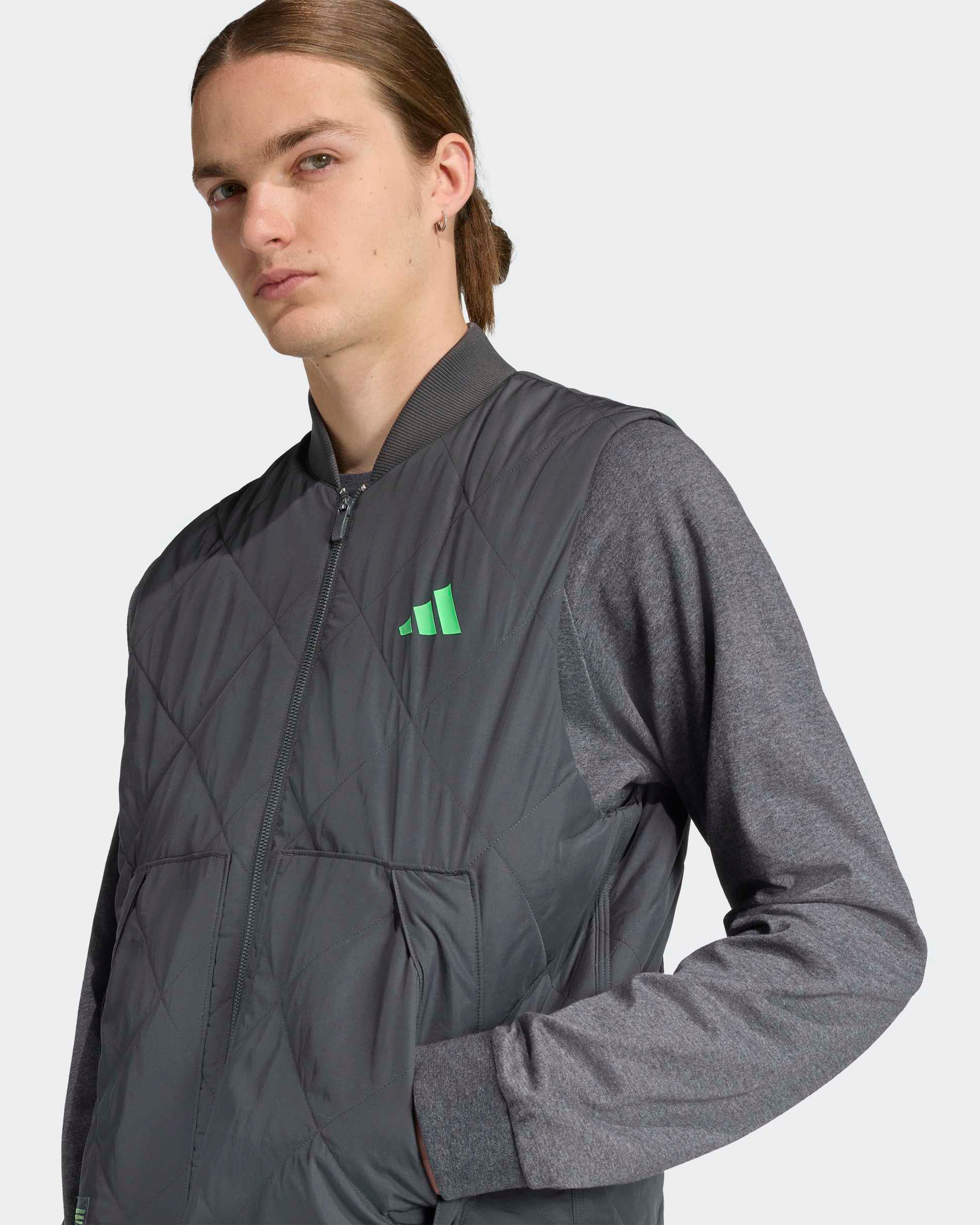 Mens Premium Sweat Vest Grey — additional product detail showing Mercedes-AMG PETRONAS F1 styling and product details | Dash Racegear