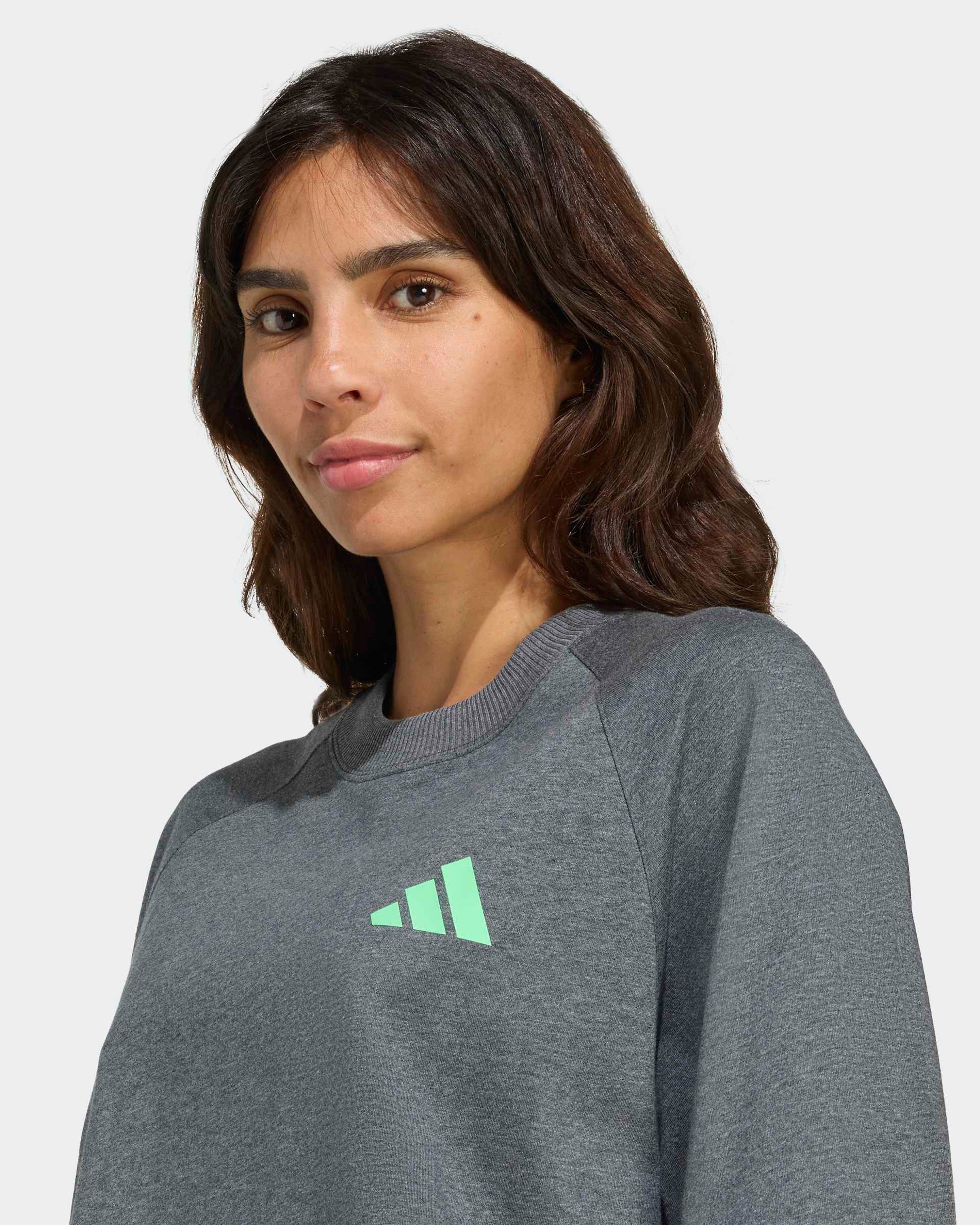 Womens Premium Sweat T-shirt Grey — additional product detail showing Mercedes-AMG PETRONAS F1 styling and product details | Dash Racegear