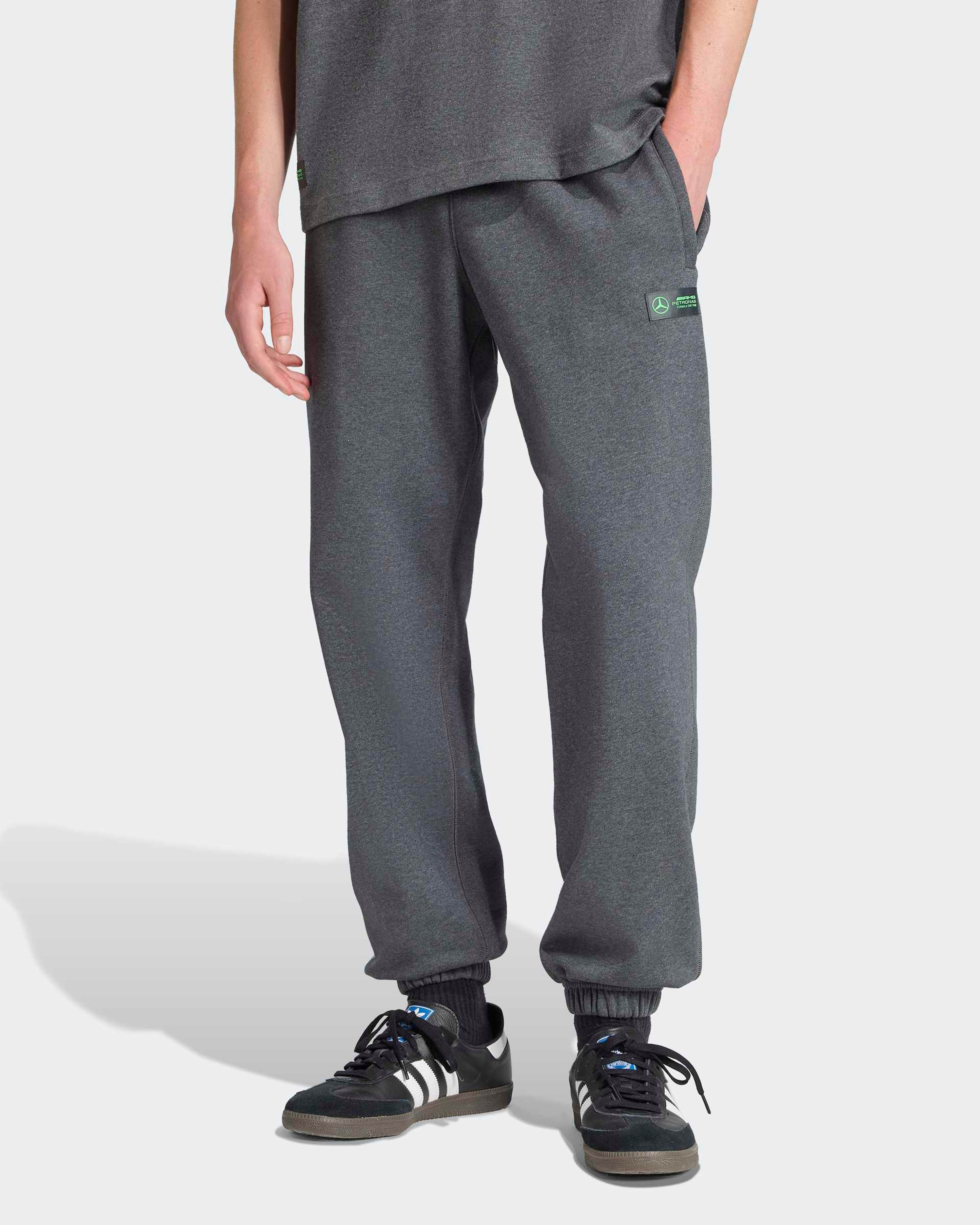 Mens Premium Sweat Joggers Grey — primary product view showing Mercedes-AMG PETRONAS F1 styling and product details | Dash Racegear