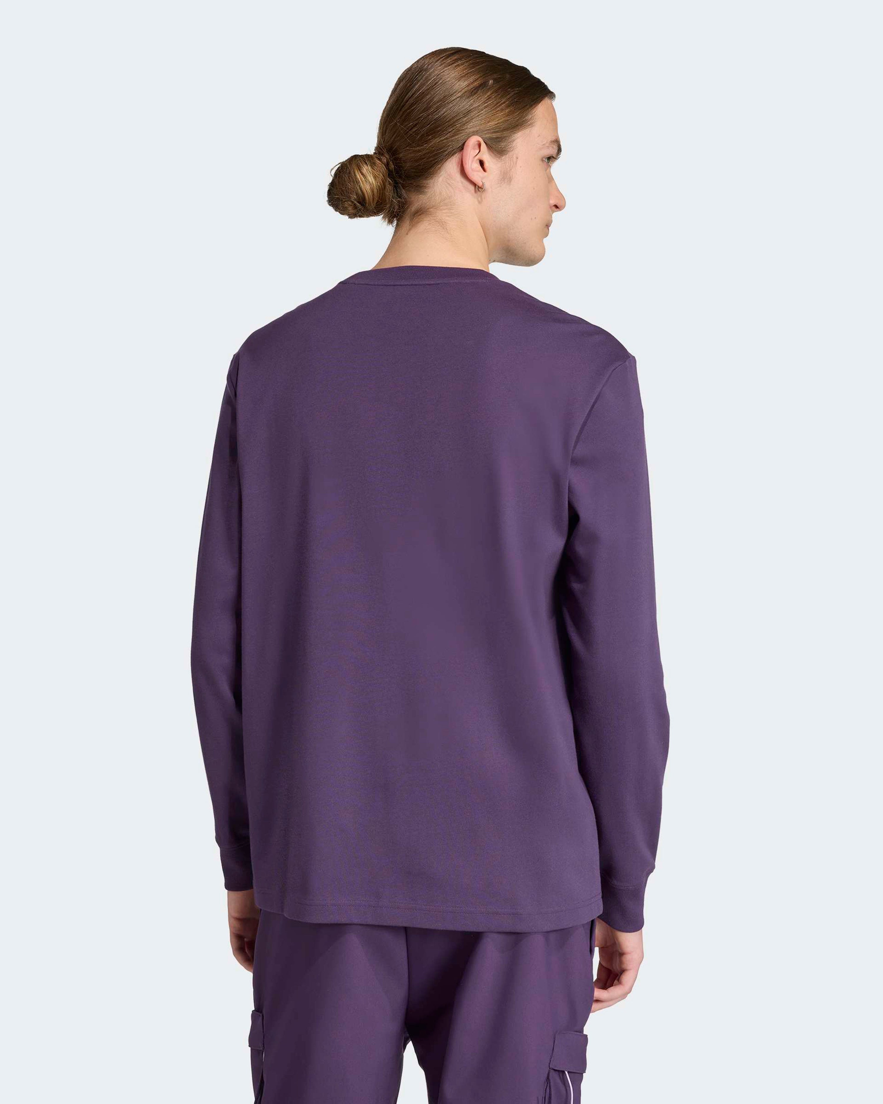 Mens Premium Woven Long Sleeve T-shirt Dark Purple — alternate product angle showing Mercedes-AMG PETRONAS F1 styling and product details | Dash Racegear