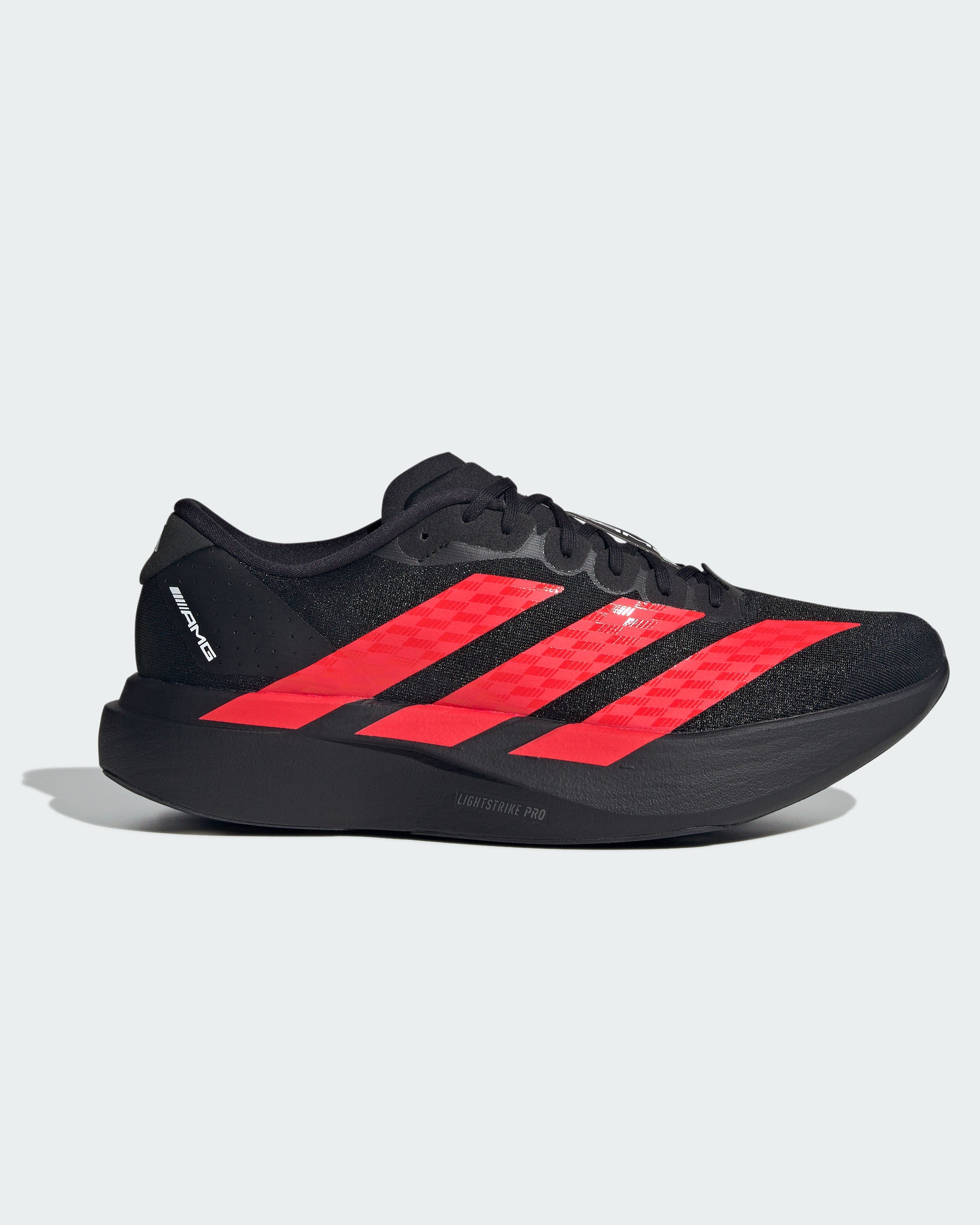 Adizero AMG Evo SL Shoes Black — primary product view showing Mercedes-AMG PETRONAS F1 styling and product details | Dash Racegear