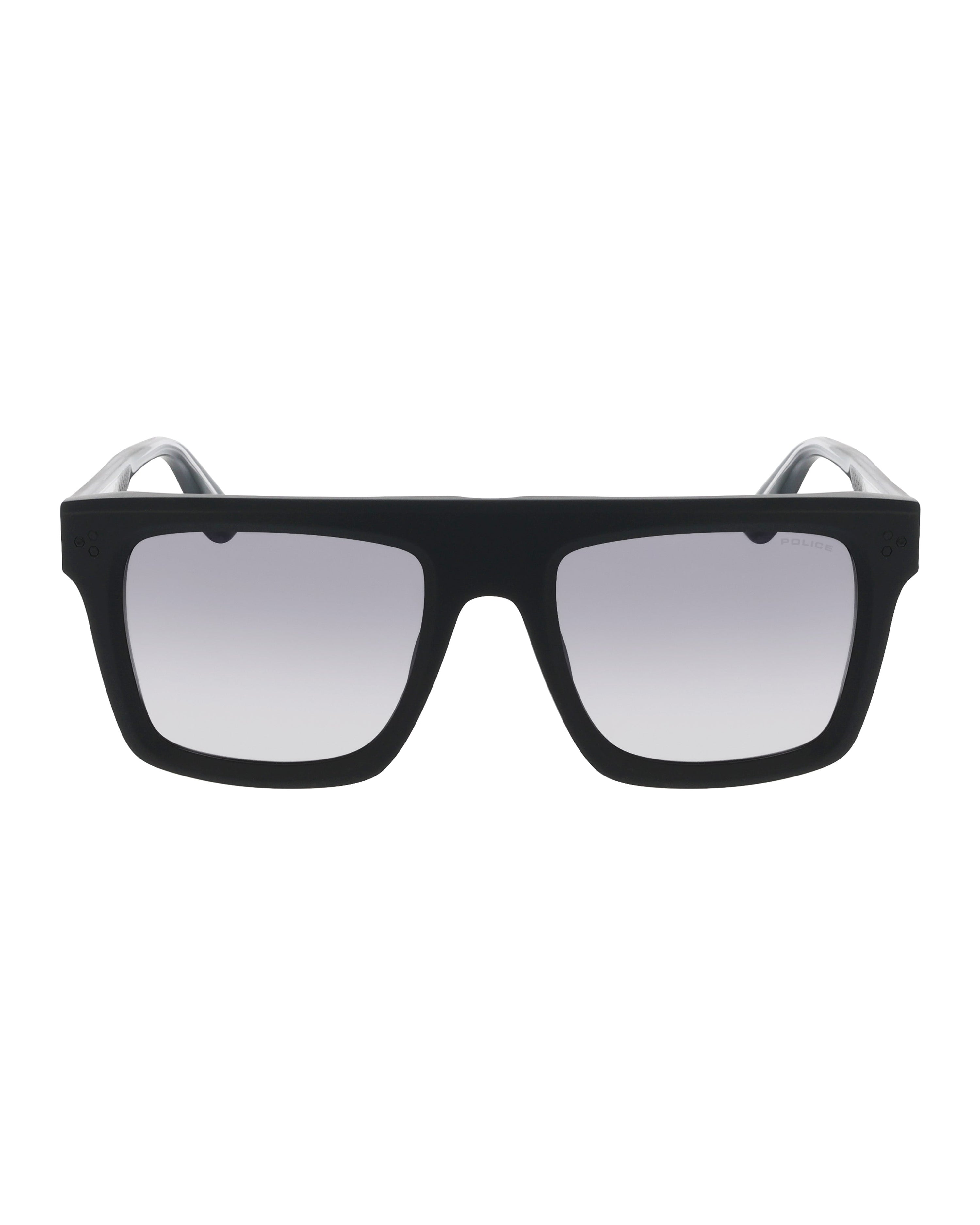 Police x Mercedes Sunglasses Police SPLR47M Matte Black — primary product view showing Mercedes-AMG PETRONAS F1 styling and product details | Dash Racegear