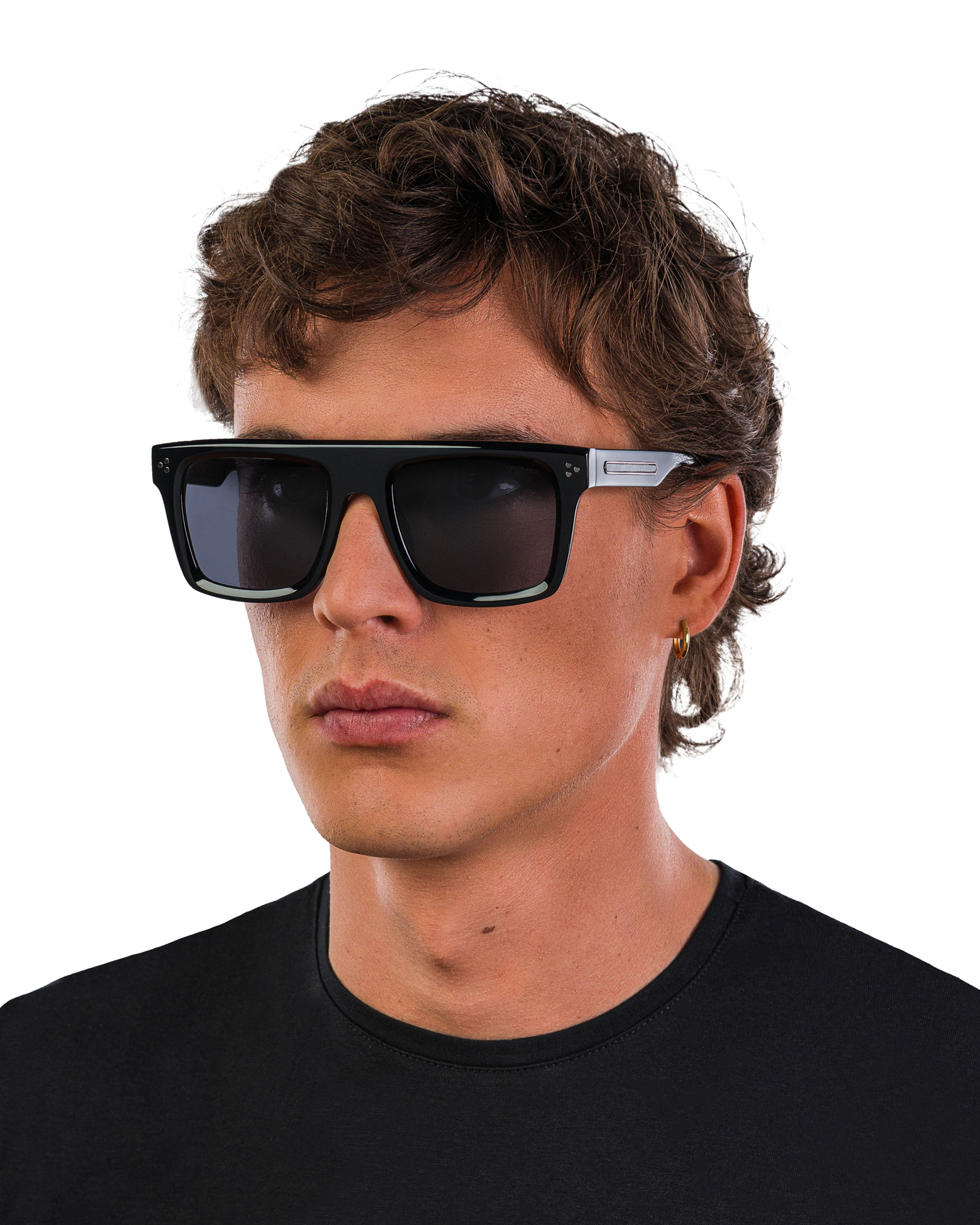 Police x Mercedes Sunglasses Police SPLR47M Black — additional product detail showing Mercedes-AMG PETRONAS F1 styling and product details | Dash Racegear