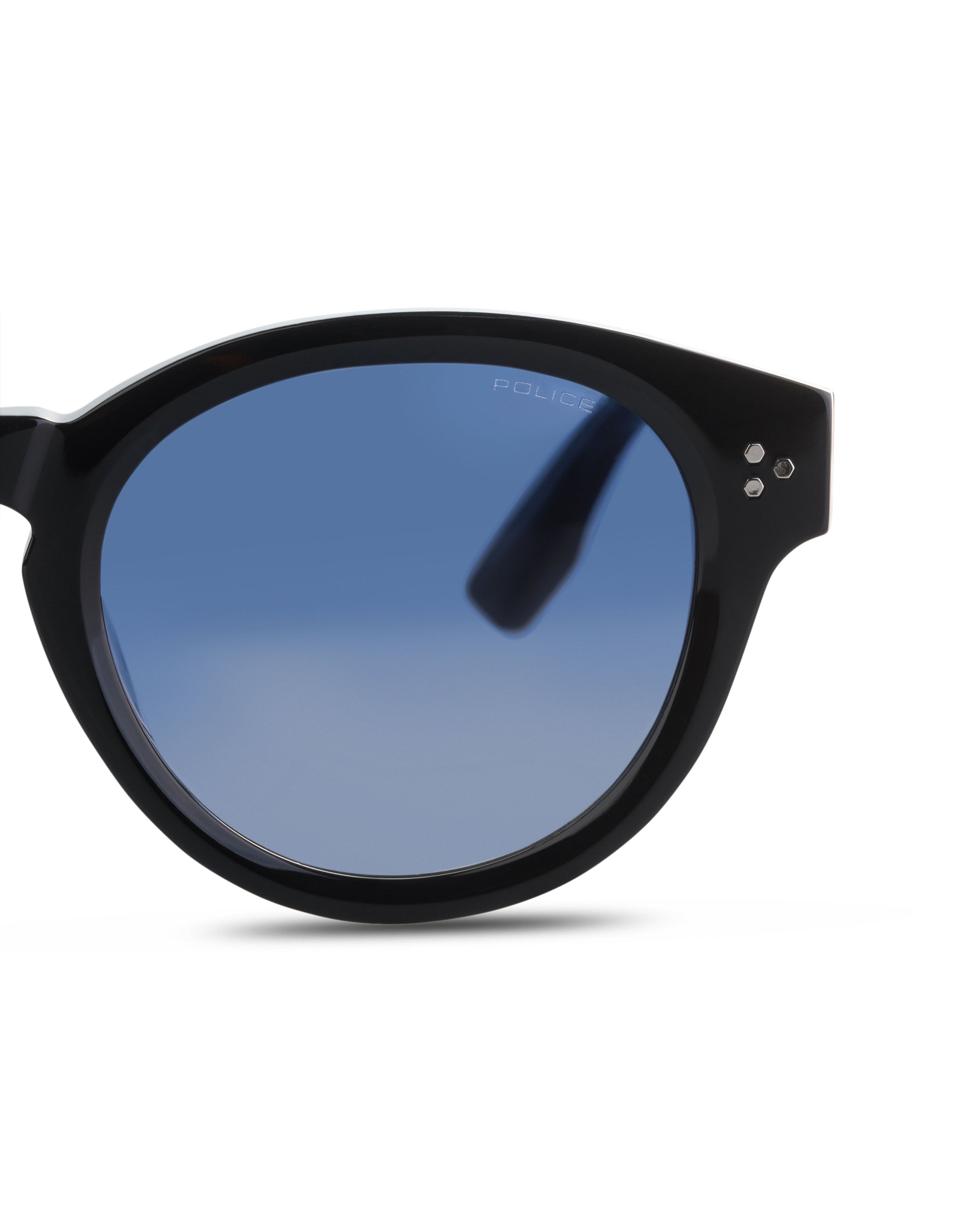 Police x Mercedes Sunglasses Police SPLR48M Black/Blue — additional product detail showing Mercedes-AMG PETRONAS F1 styling and product details | Dash Racegear