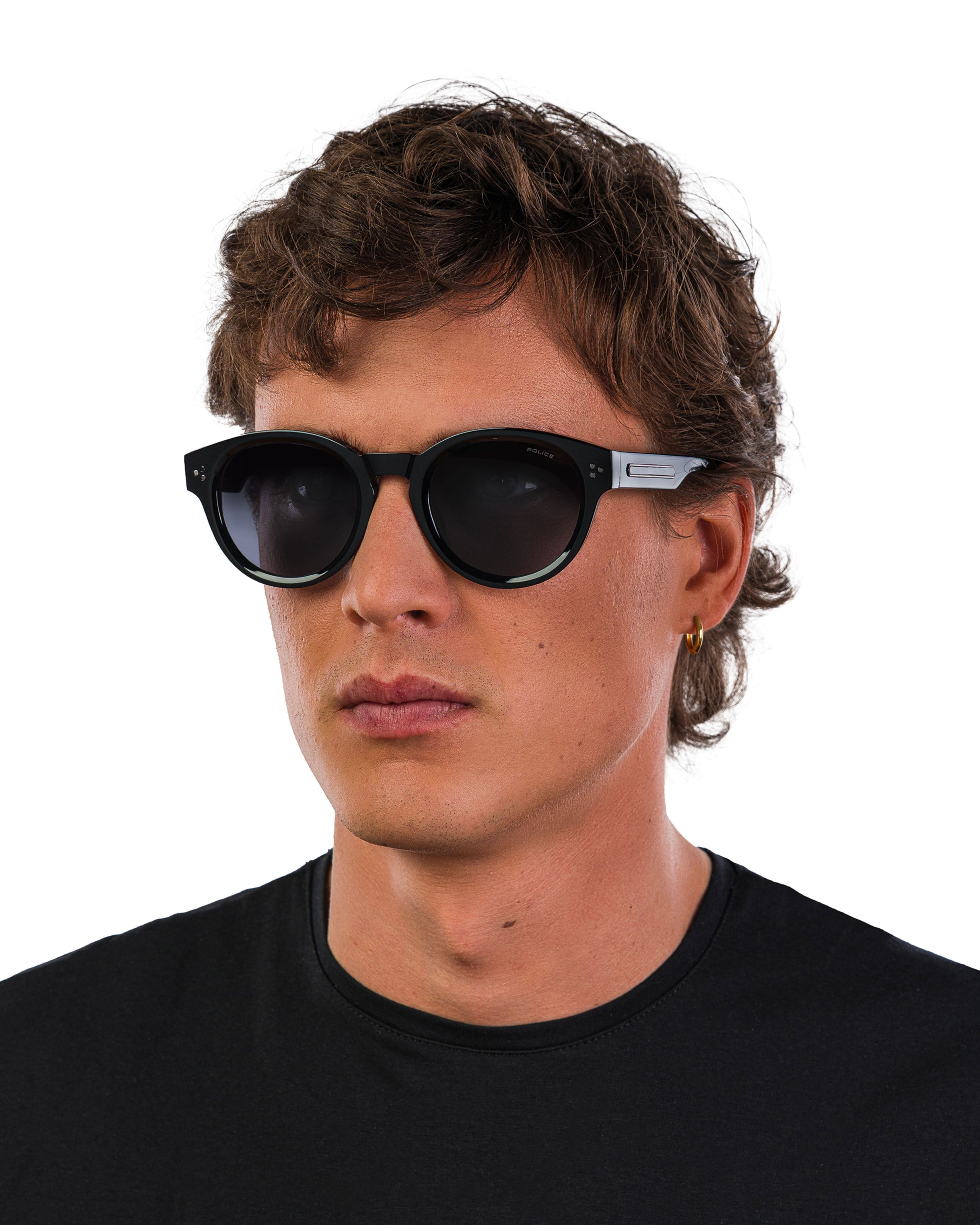 Police x Mercedes Sunglasses Police SPLR48M Black — additional product detail showing Mercedes-AMG PETRONAS F1 styling and product details | Dash Racegear