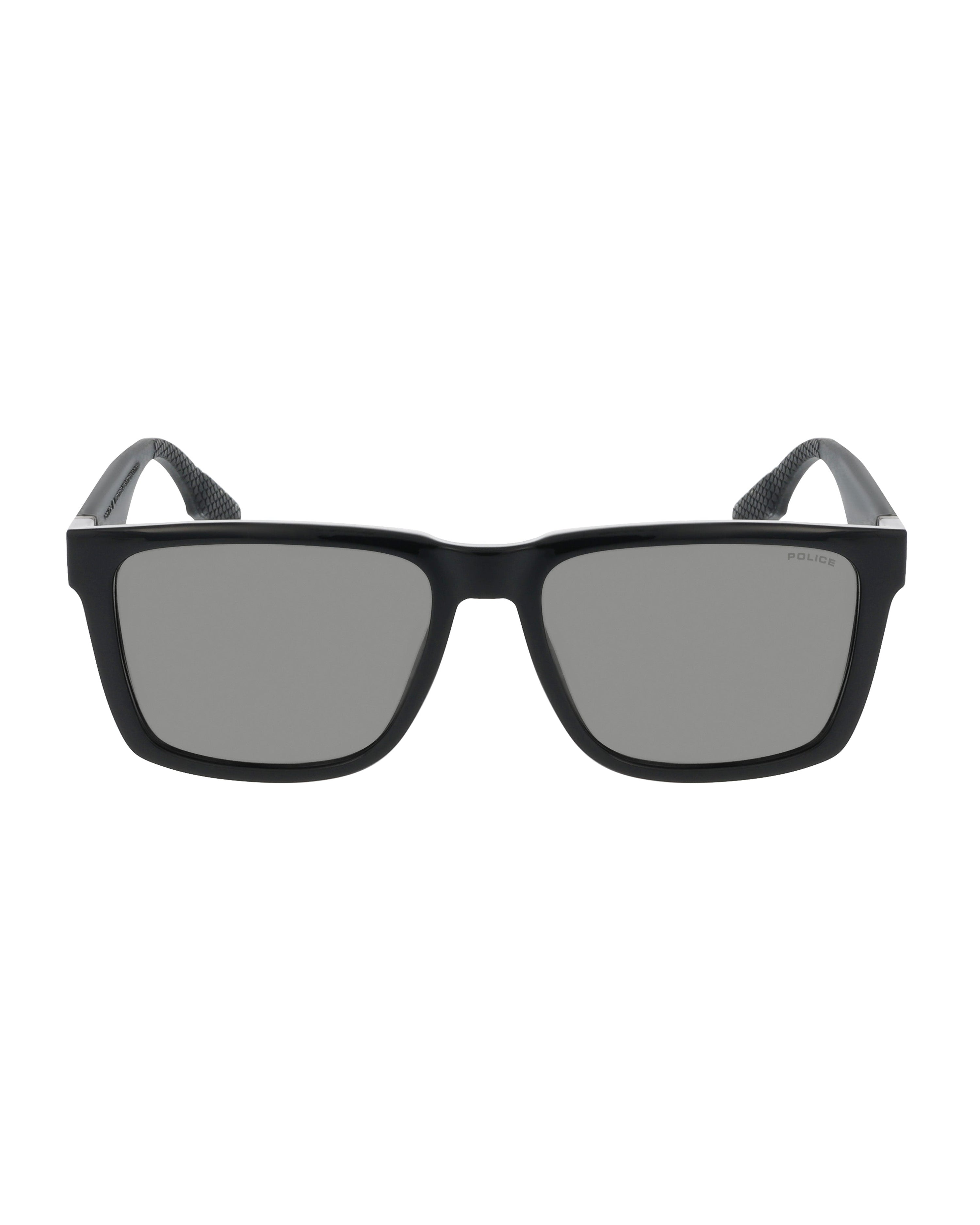Police x Mercedes Sunglasses Police SPLR49M Black — primary product view showing Mercedes-AMG PETRONAS F1 styling and product details | Dash Racegear