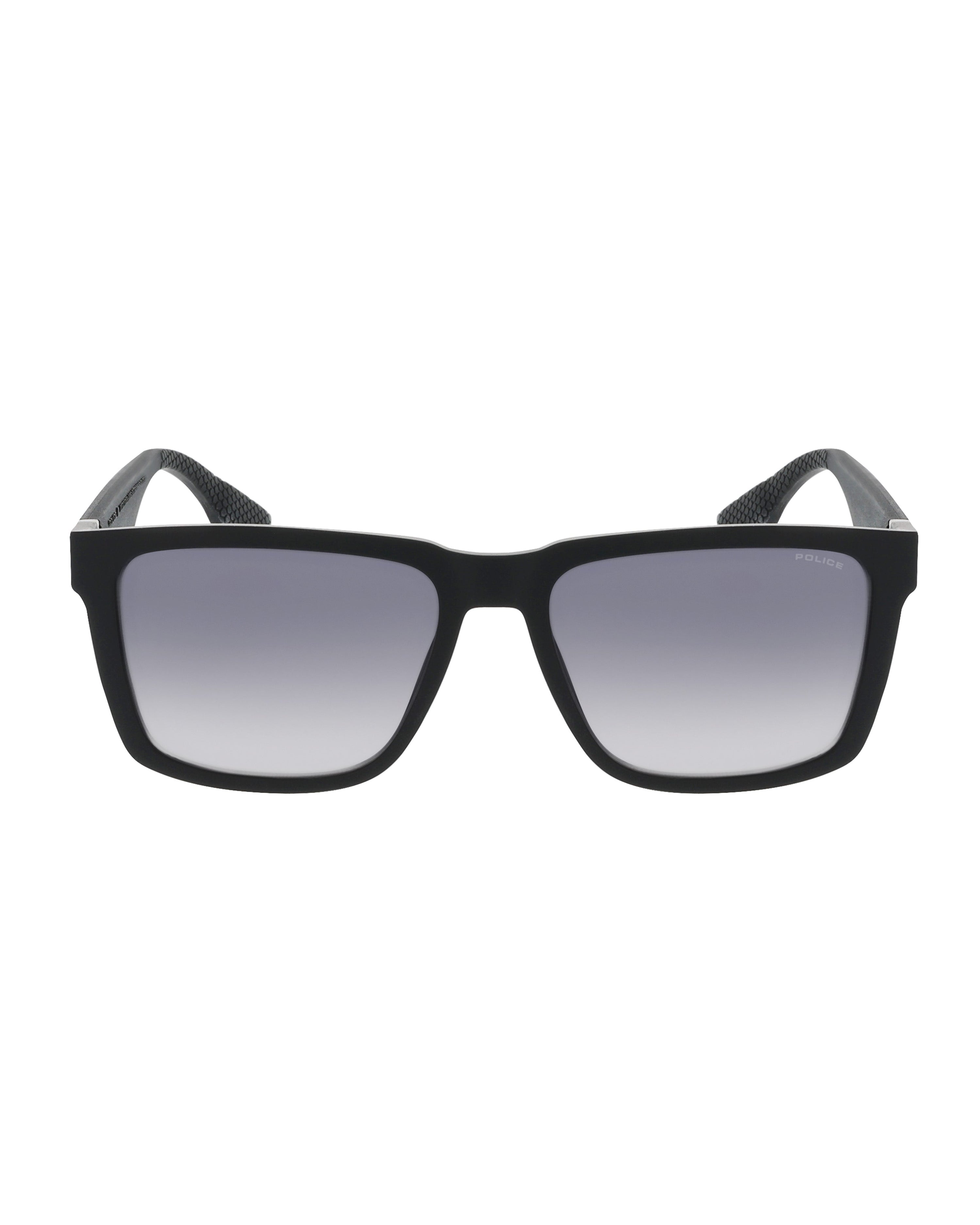 Police x Mercedes Sunglasses Police SPLR49M Matte Black — primary product view showing Mercedes-AMG PETRONAS F1 styling and product details | Dash Racegear
