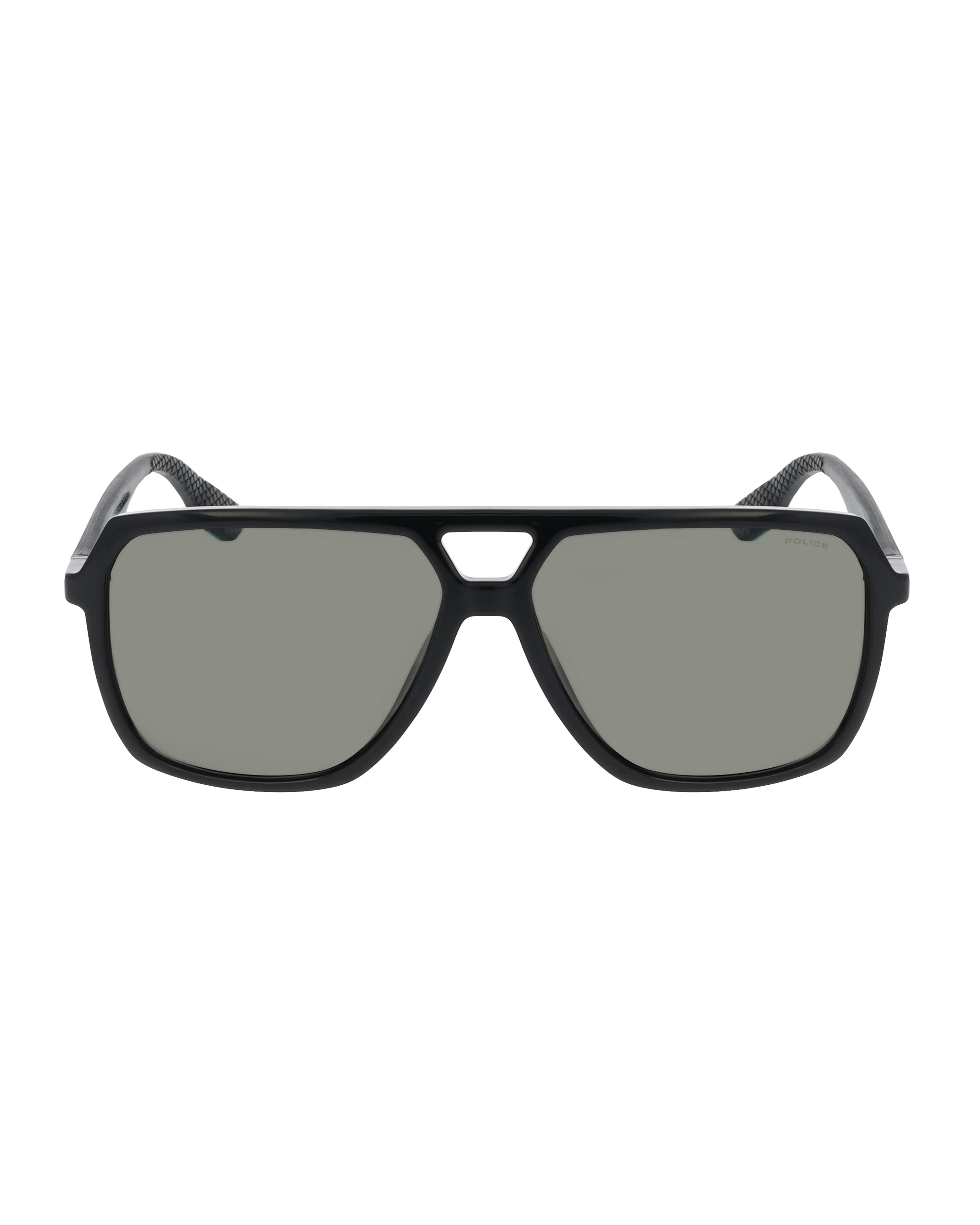 Police x Mercedes Sunglasses Police SPLR50M Black — primary product view showing Mercedes-AMG PETRONAS F1 styling and product details | Dash Racegear