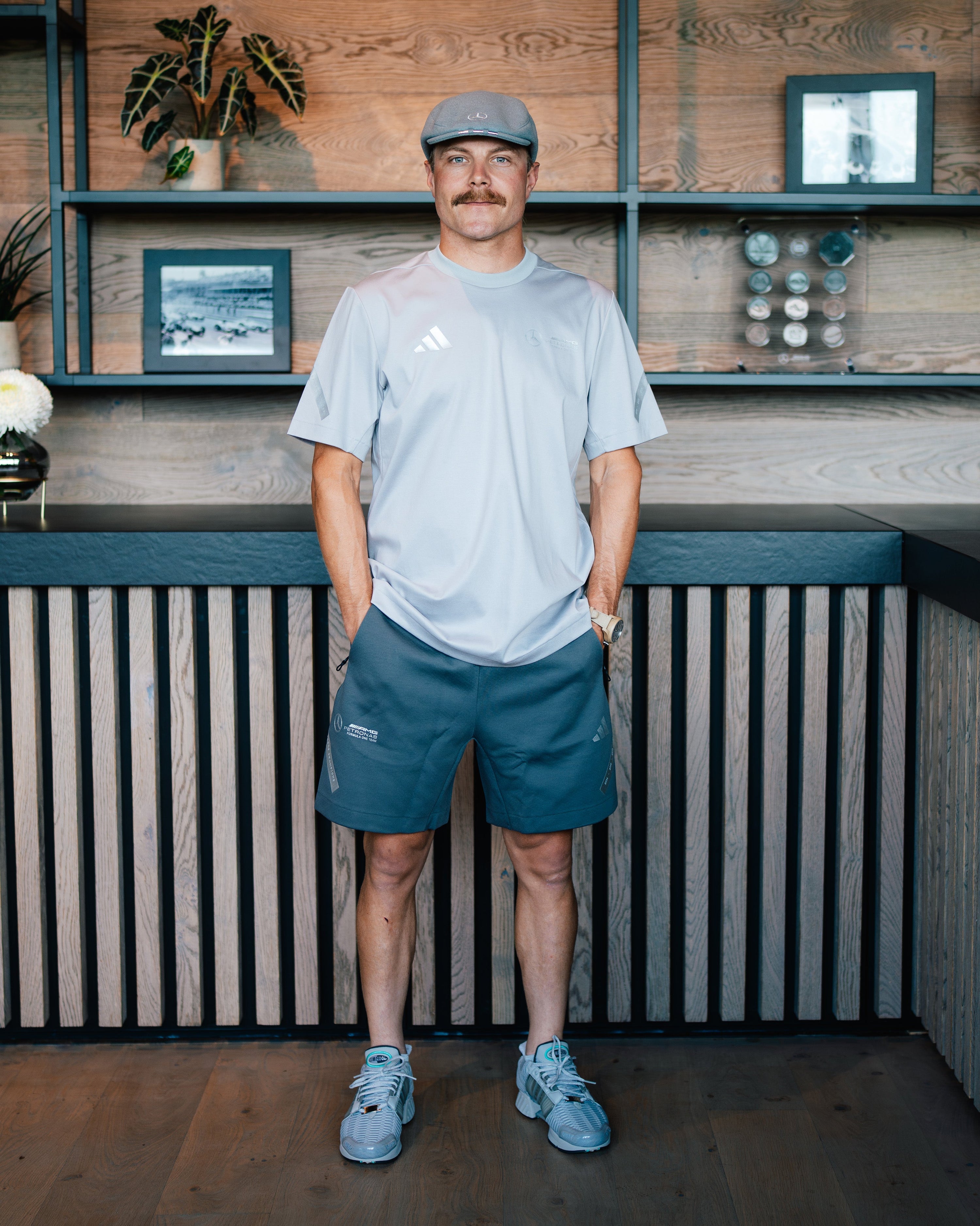 Mens Silver Arrows Shorts Grey — alternate product angle showing Mercedes-AMG PETRONAS F1 styling and product details | Dash Racegear