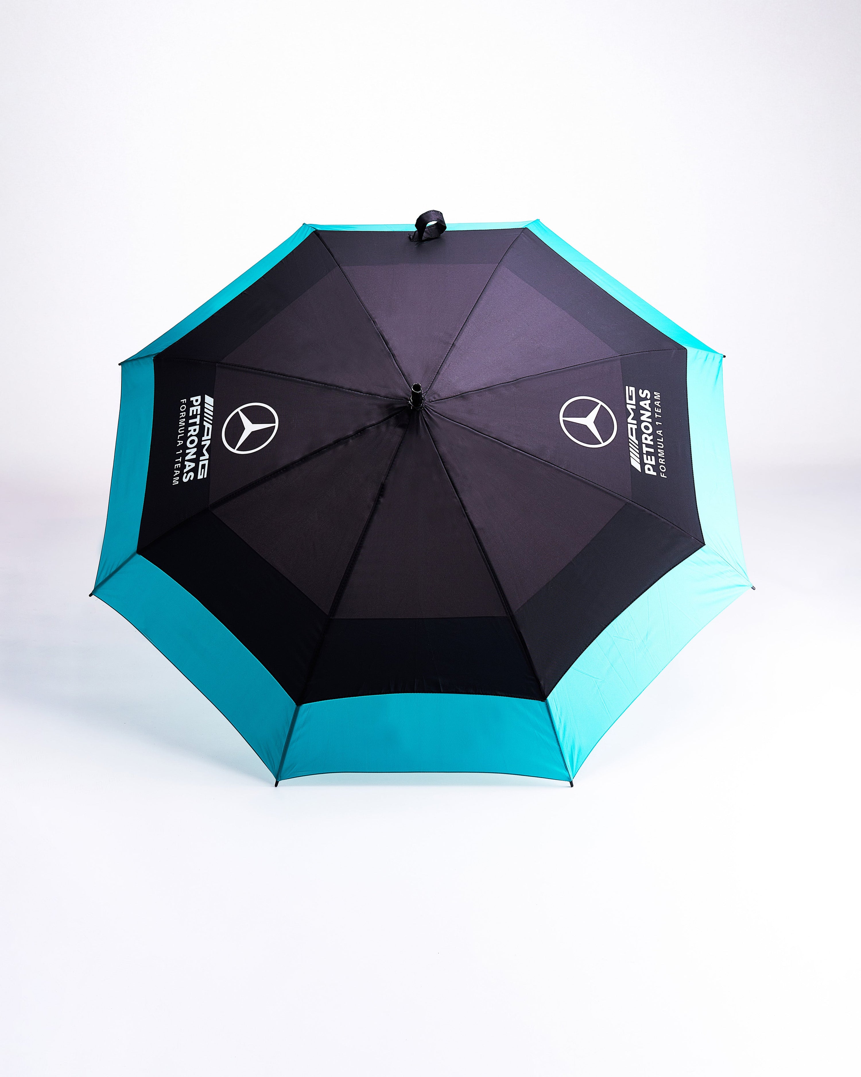 Golf Umbrella — alternate product angle showing Mercedes-AMG PETRONAS F1 styling and product details | Dash Racegear