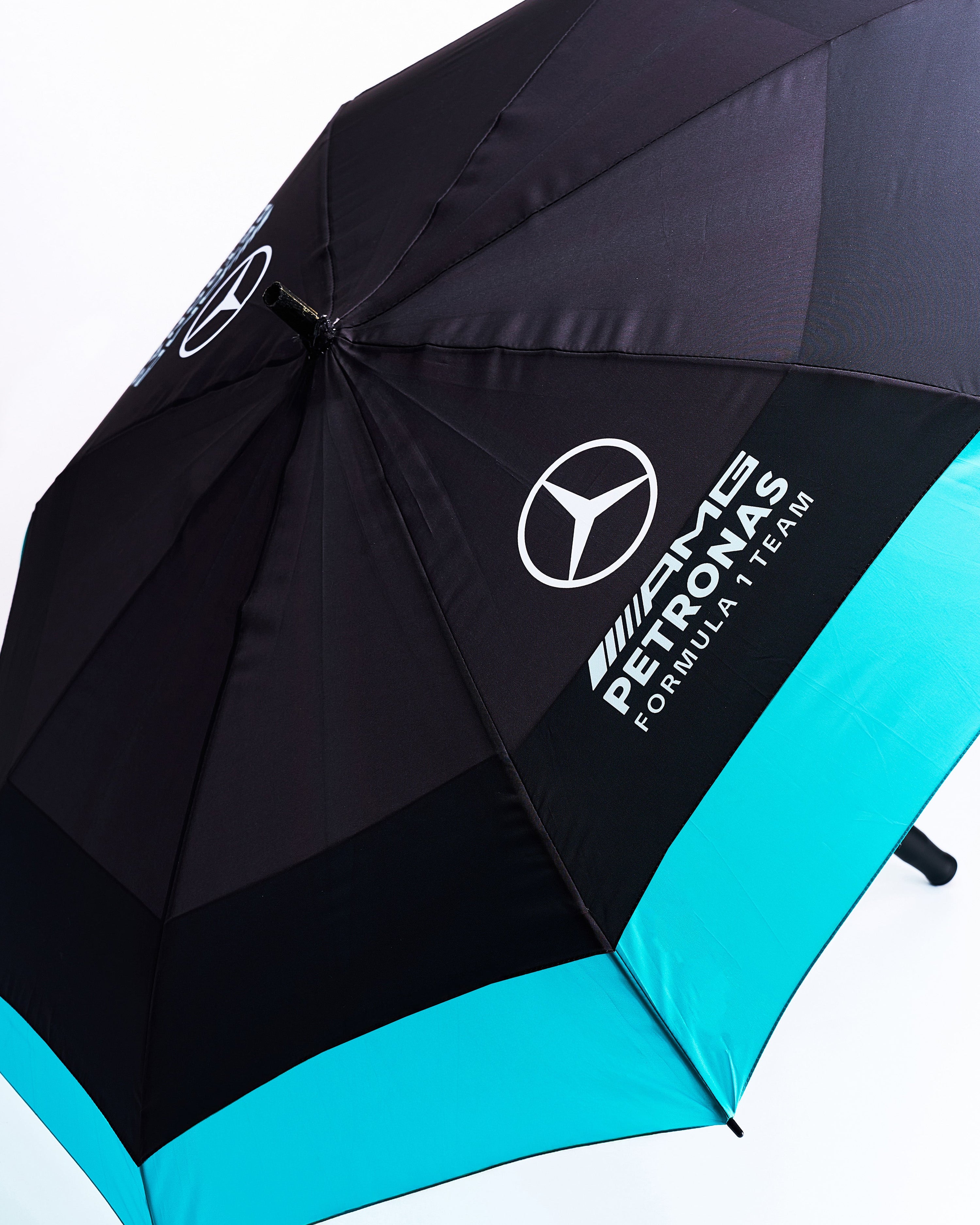 Golf Umbrella — additional product detail showing Mercedes-AMG PETRONAS F1 styling and product details | Dash Racegear