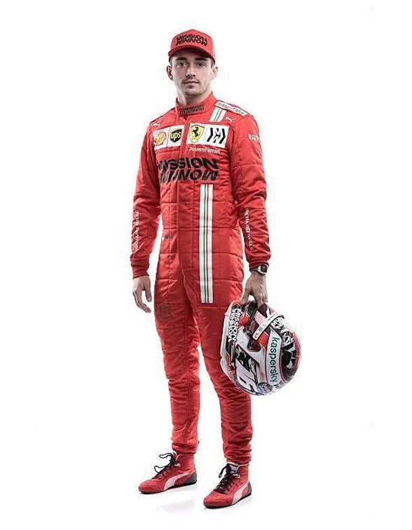 2021 Charles Leclerc Ferrari F1 Race Suit REPLICA by Dash Racegear - product view 2