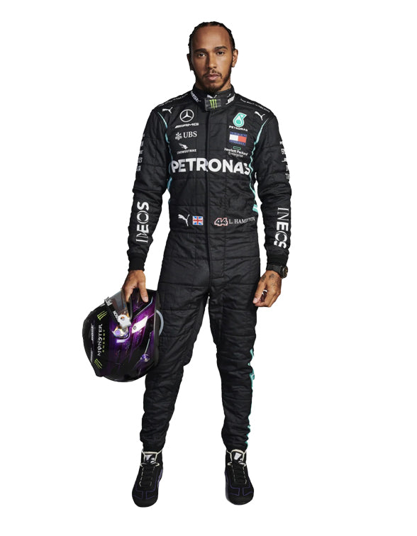 2021 Lewis Hamilton PETRONAS Mercedes F1 Race Suit REPLICA by Dash Racegear - product view 2