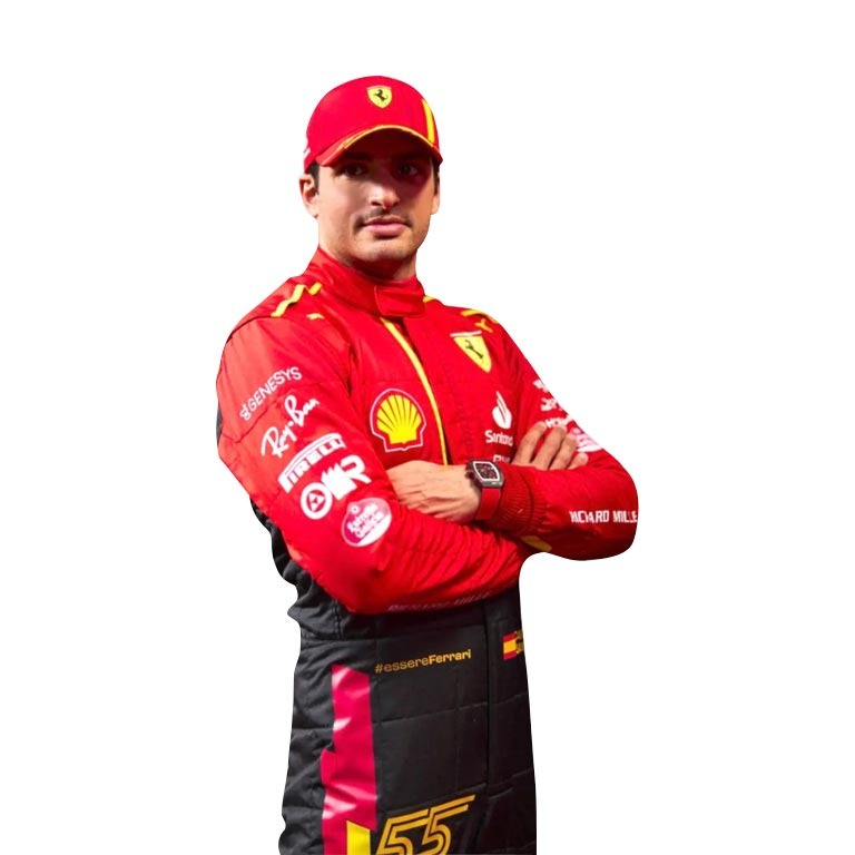 2023 Carlos Sainz Ferrari F1 Spain GP Replica Race Suit by Dash Racegear - product view 1