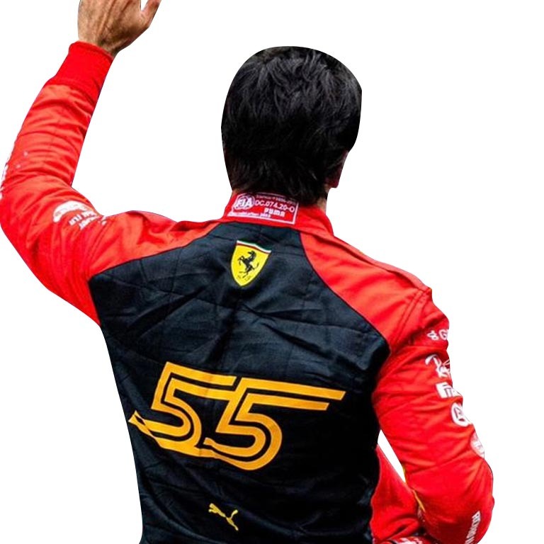 2023 Carlos Sainz Ferrari F1 Spain GP Replica Race Suit by Dash Racegear - product view 3