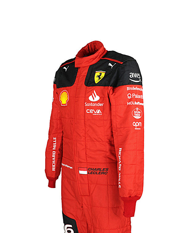 2023 Charles Leclerc Ferrari F1 Race Suit REPLICA by Dash Racegear - product view 6
