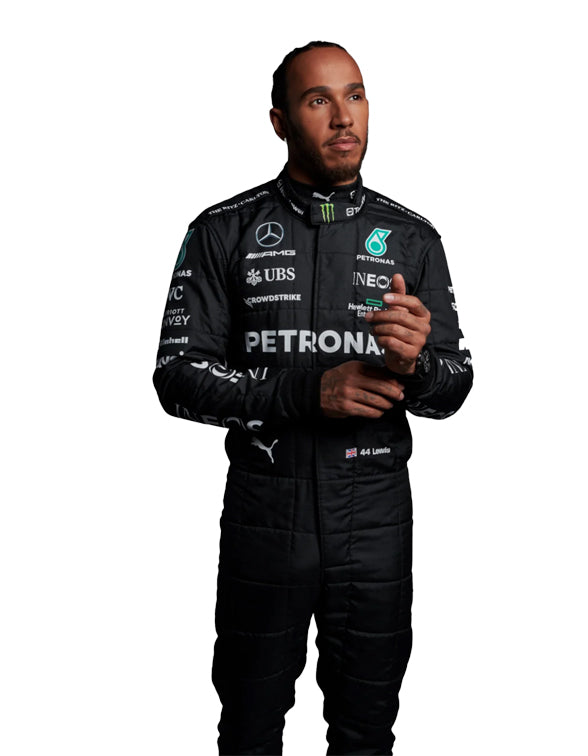 2023 Lewis Hamilton PETRONAS Mercedes F1 Race Suit REPLICA by Dash Racegear - product view 2