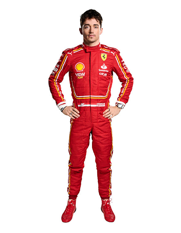 2024 Charles Leclerc Ferrari F1 Race Suit REPLICA by Dash Racegear - product view 4