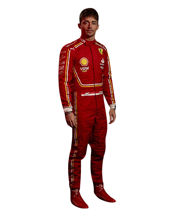 2024 Charles Leclerc Ferrari F1 Race Suit REPLICA by Dash Racegear - product view 5