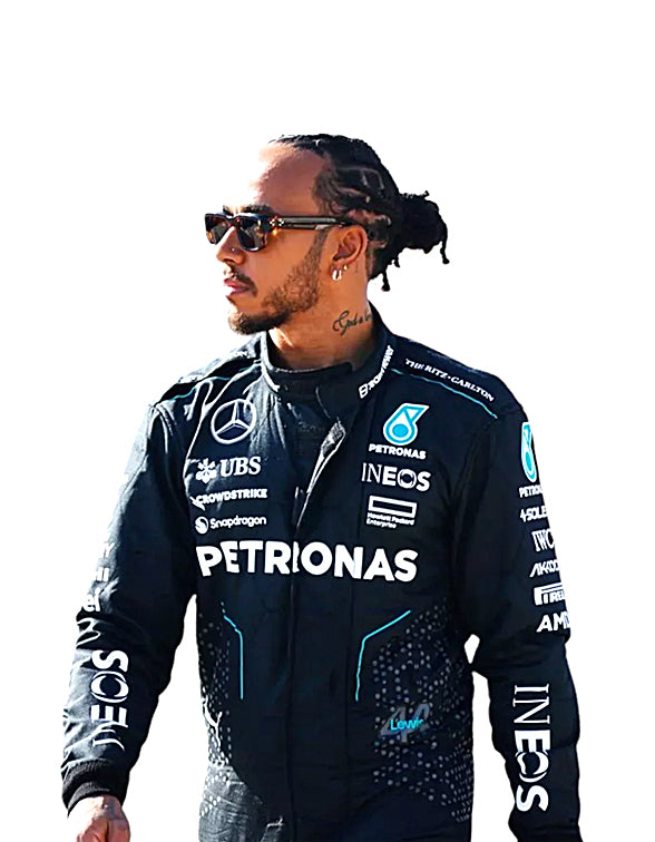 2024 Lewis Hamilton Mercedes AMG F1 Race Suit REPLICA by Dash Racegear - product view 2