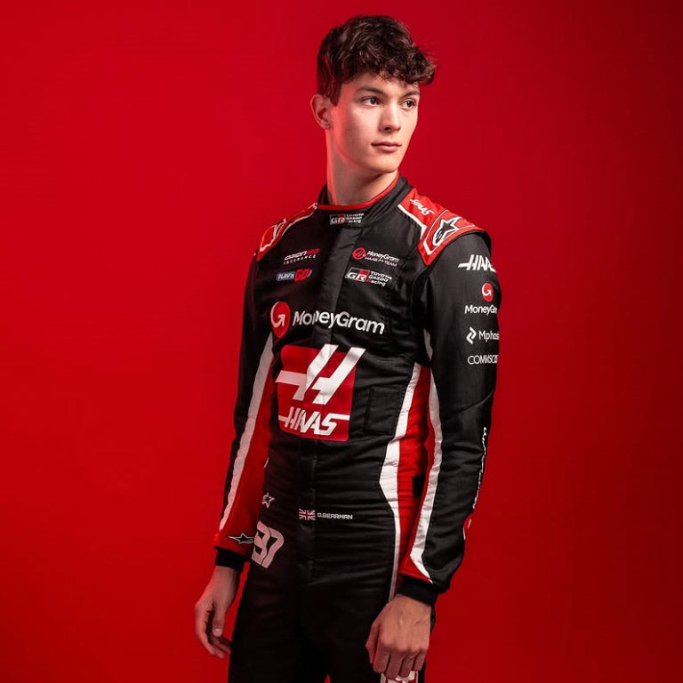 2025 HAAS OLIVER BEARMAN F1 RACE SUIT REPLICA by Dash Racegear - product view 2