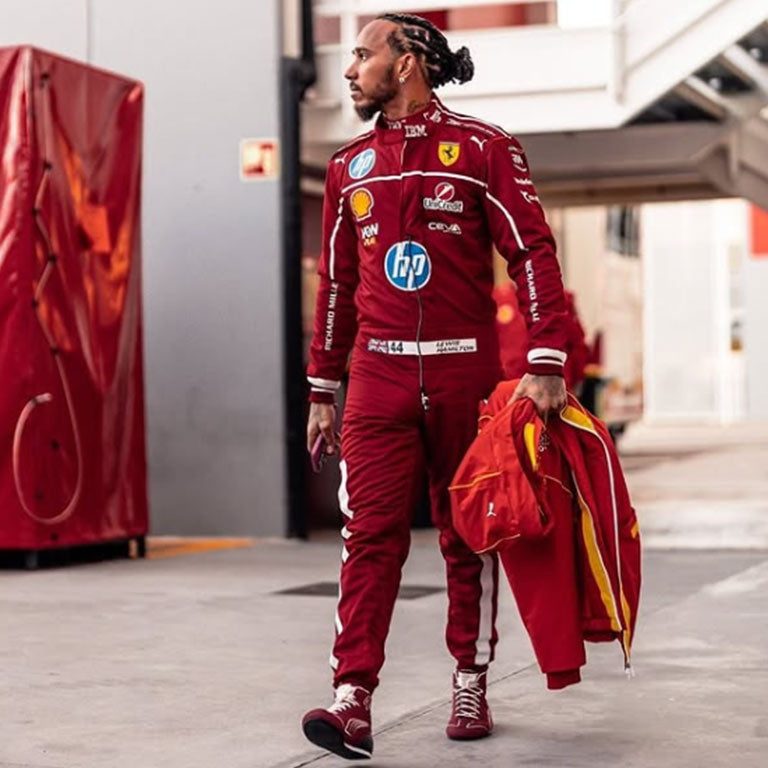 2025 Lewis Hamilton Ferrari F1 Replica Race Suit by Dash Racegear - product view 3
