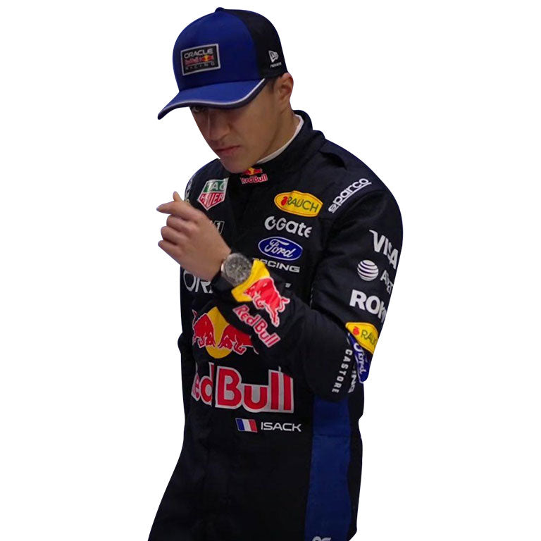 Official Isack Hadjar 2026 Red Bull Racing Suit Replica by Dash Racegear - product view 2