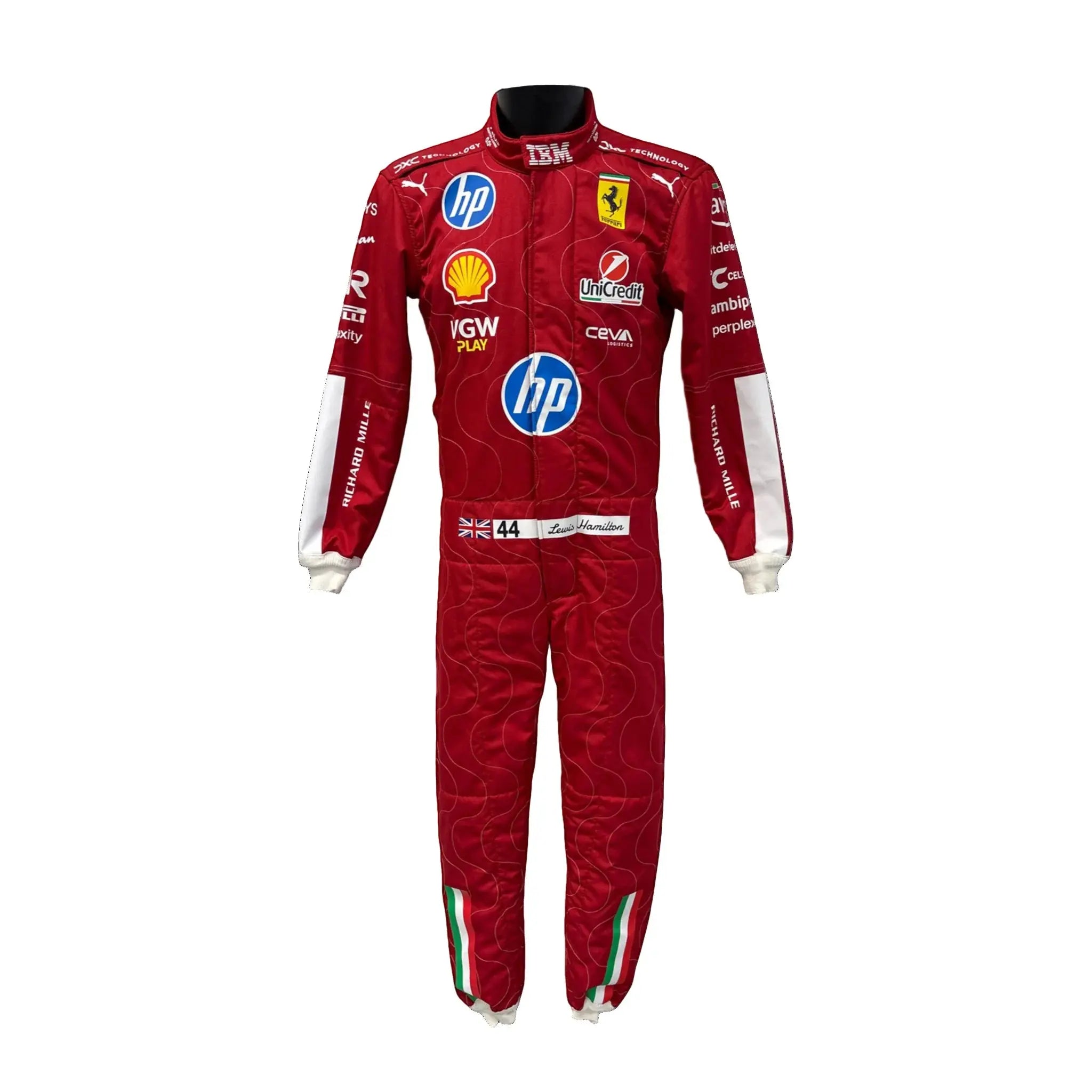 2025 Lewis Hamilton Scuderia Ferrari HP Monza GP F1 Race Suit image 1