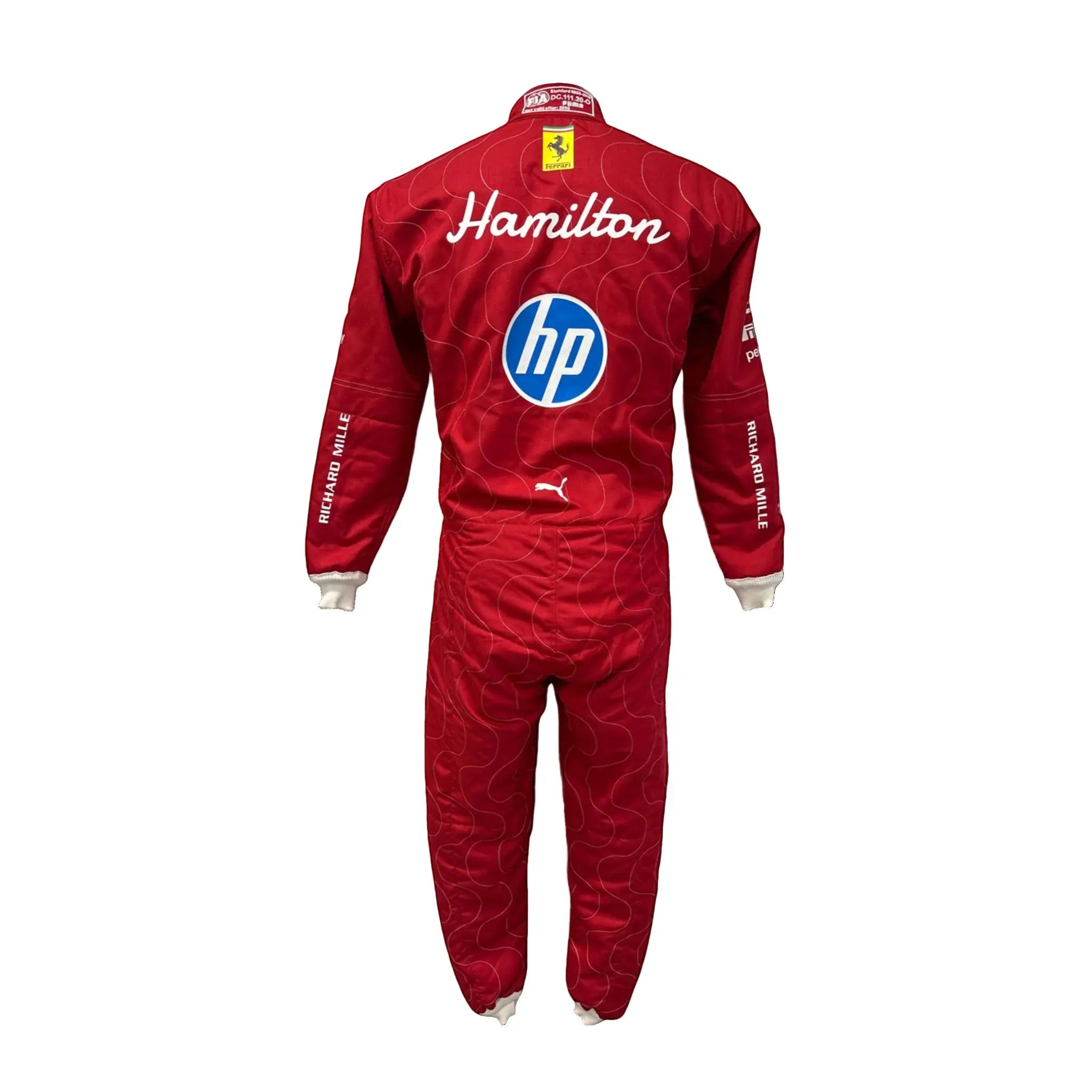 2025 Lewis Hamilton Scuderia Ferrari HP Monza GP F1 Race Suit image 2