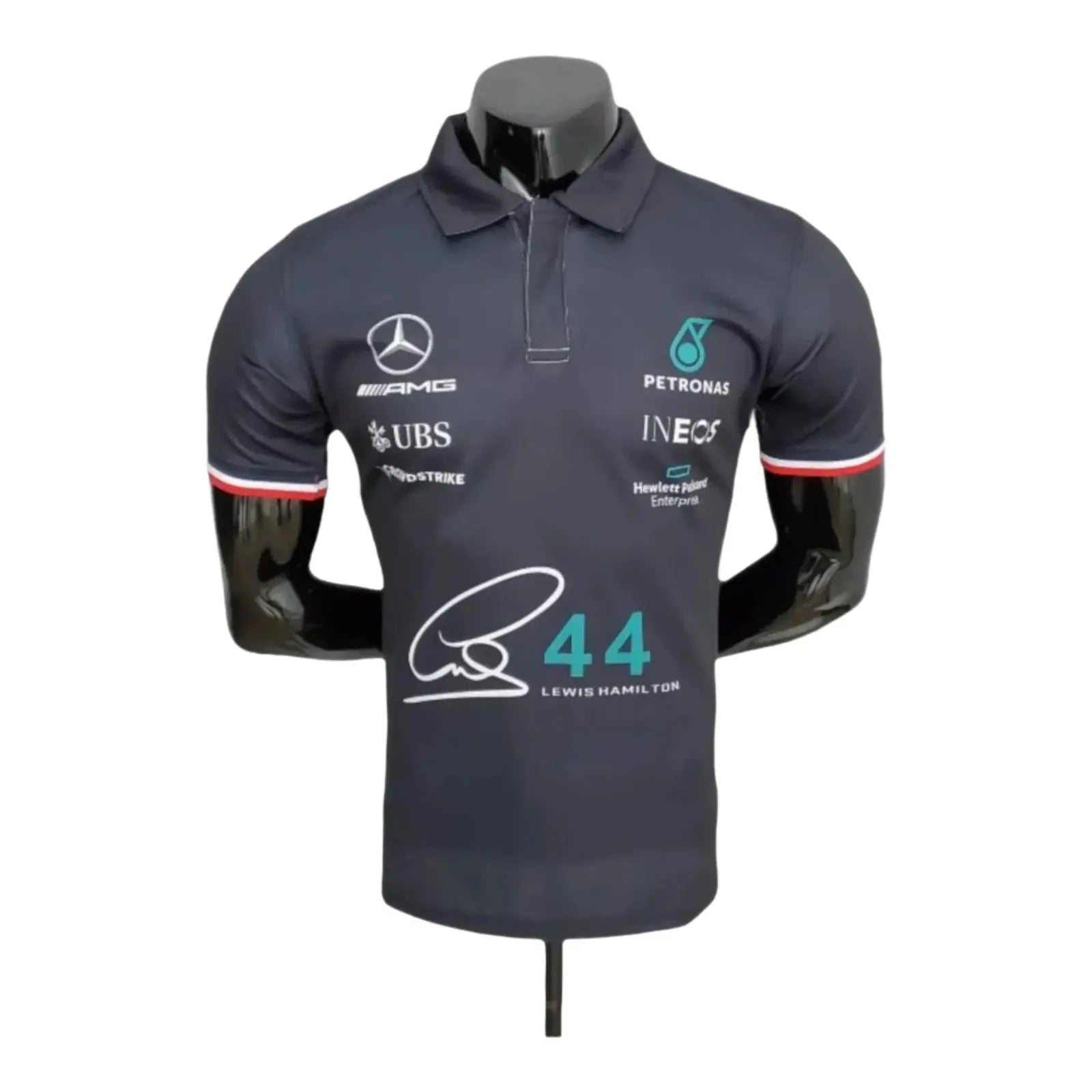 2022 Mercedes Lewis Hamilton F1 Polo Shirt image 1