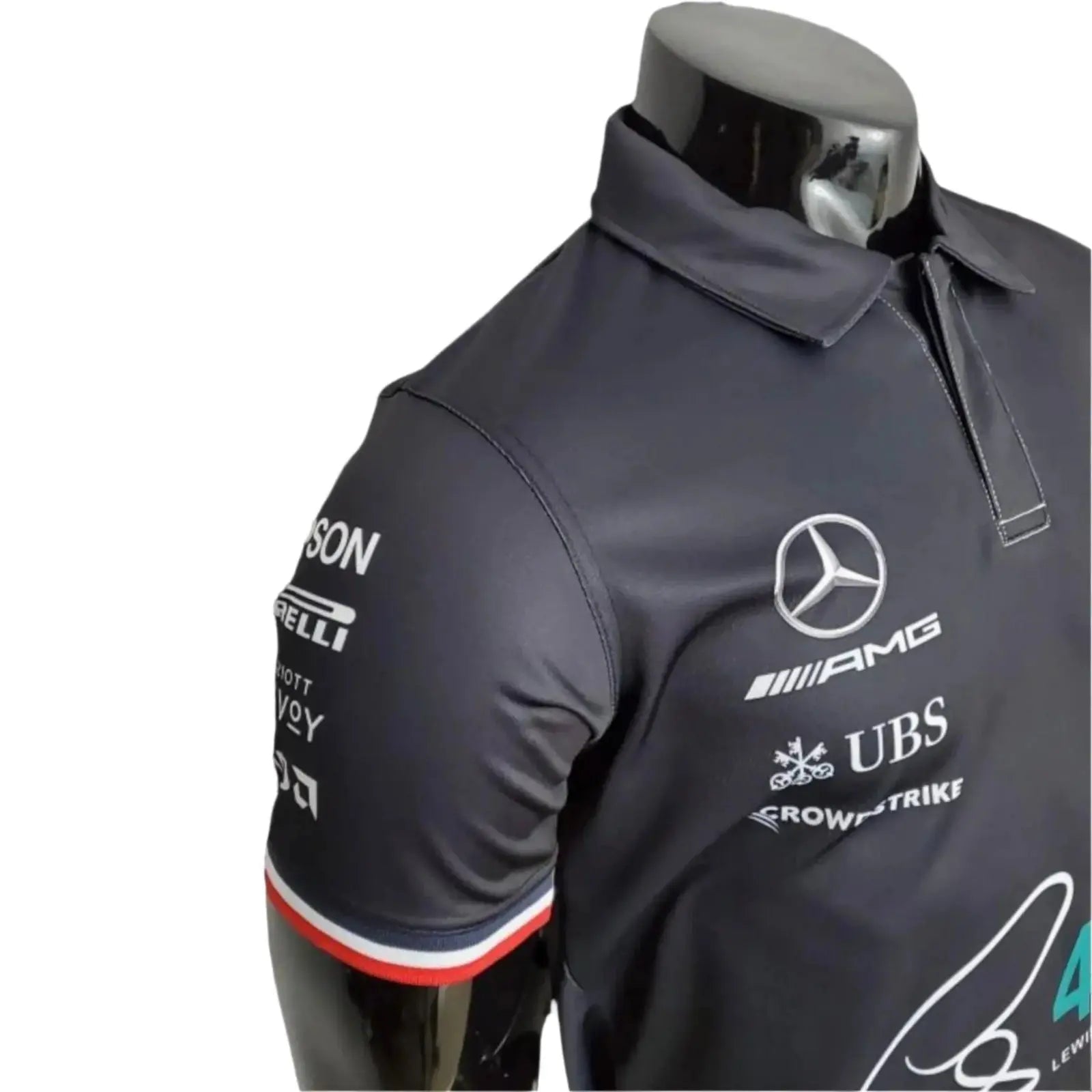 2022 Mercedes Lewis Hamilton F1 Polo Shirt image 4