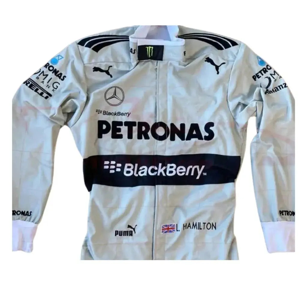 2013 Lewis Hamilton Mercedes Benz F1 Embroidered Race Suit image 3