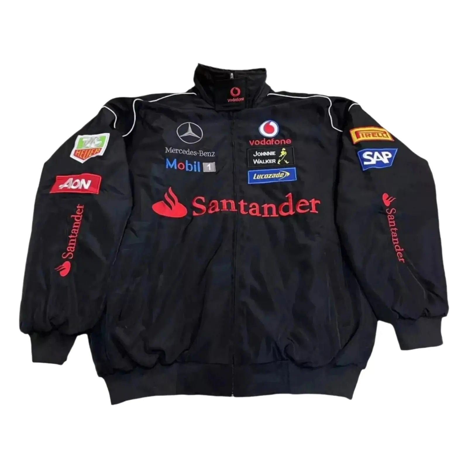 Vintage Mercedes-Benz F1 Embroidered Retro Racing Jacket image 1