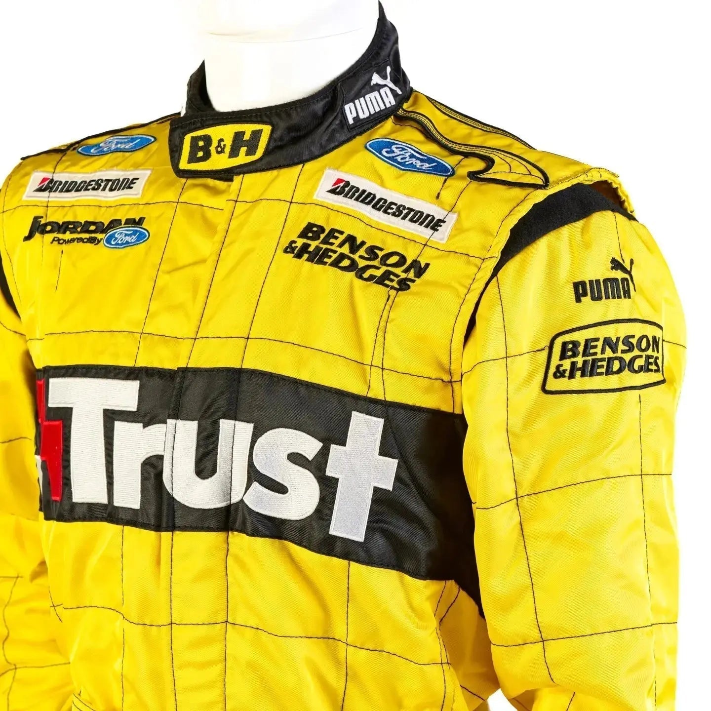 2004 Jordan Ford Nigel Mansell Race Suit - Benson & Hedges Sparco image 3